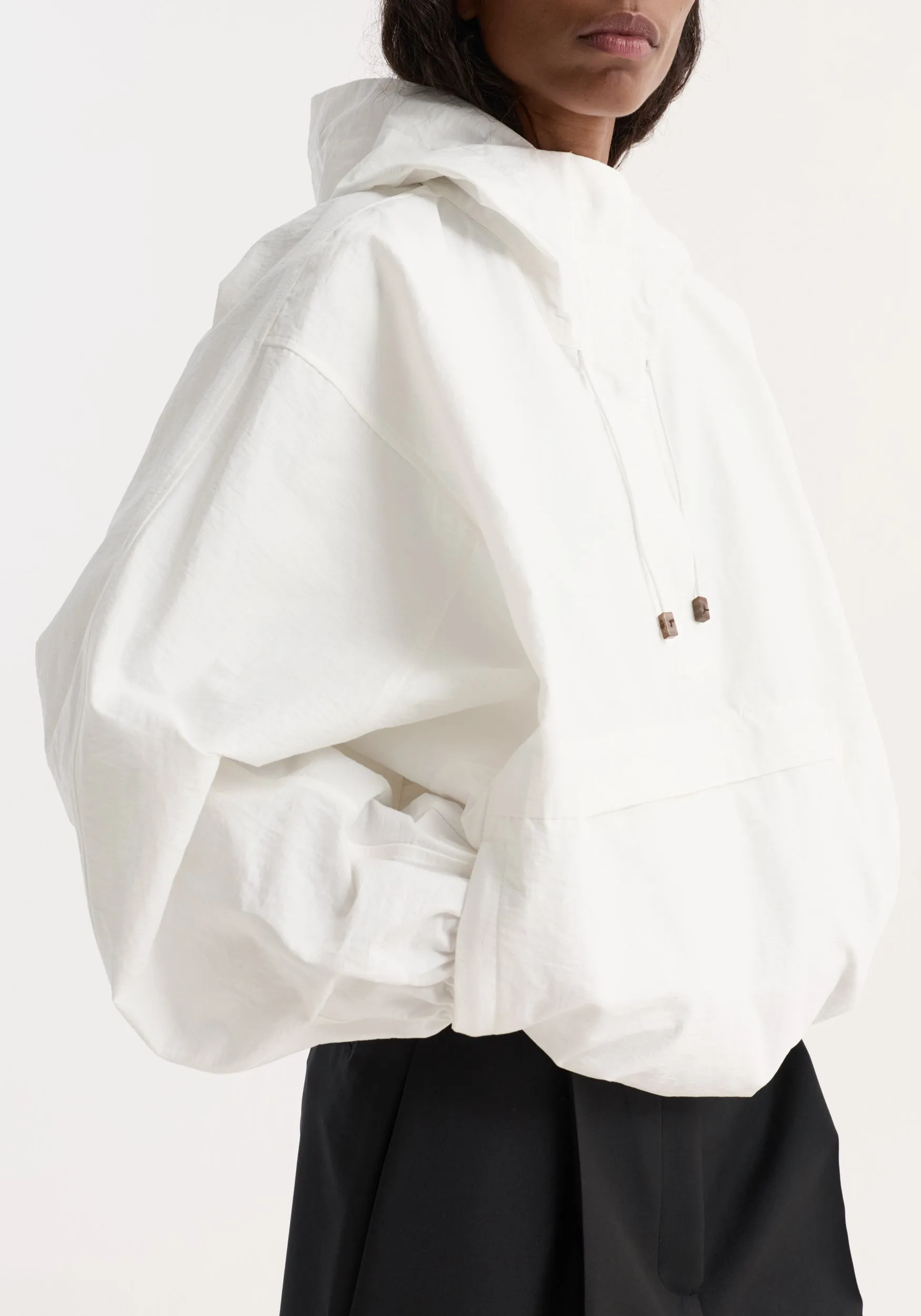 Textured cotton-blend anorak | optic white sold by Rohe product image thumbnail 4