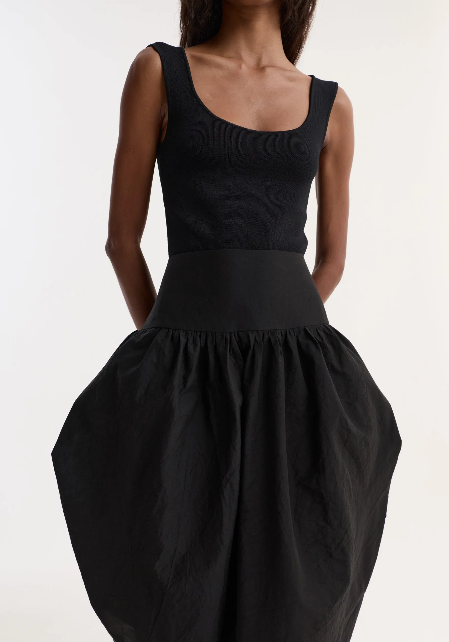 Sculptural volume skirt | black sold by Rohe product image thumbnail 5