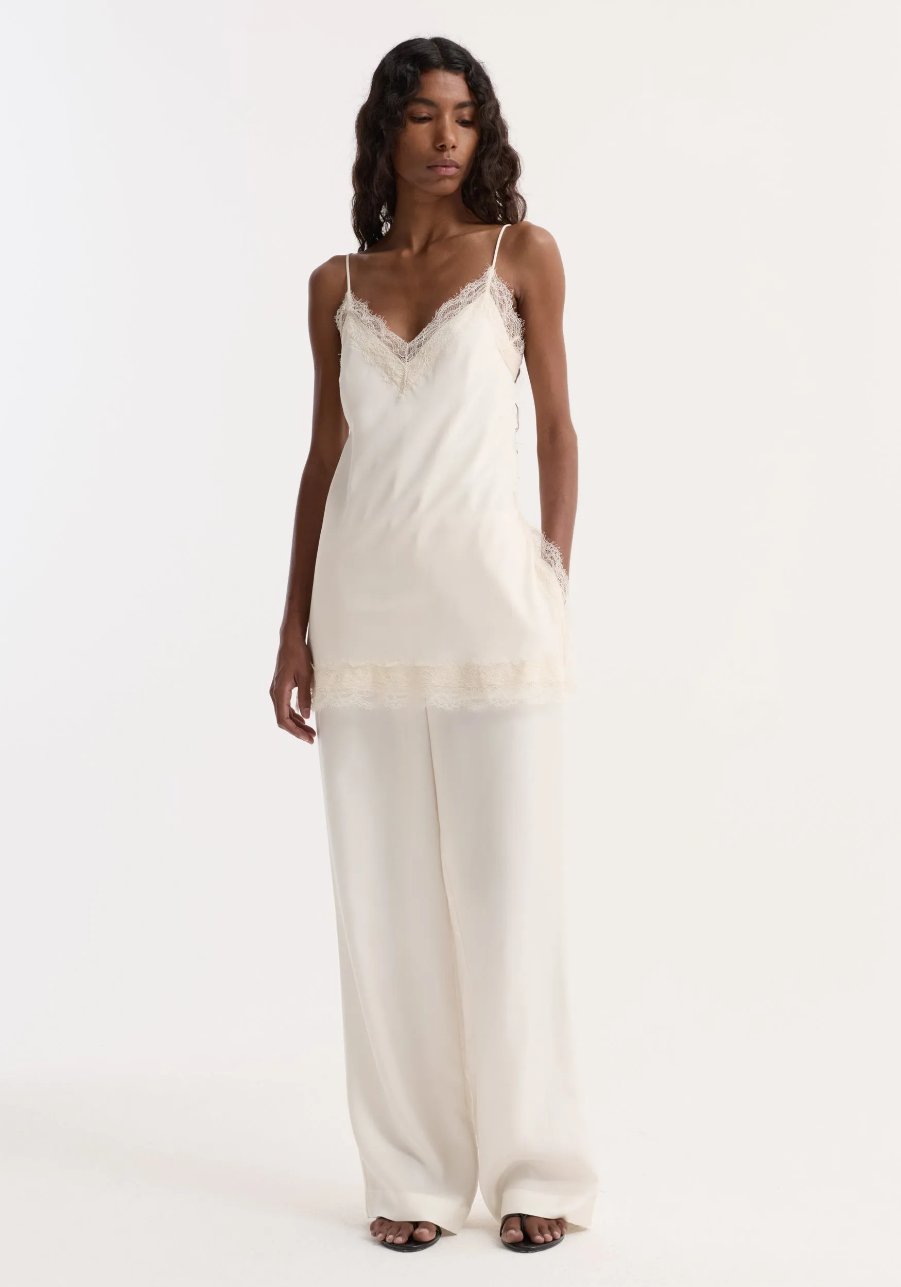 Lace camisole | off white sold by Rohe