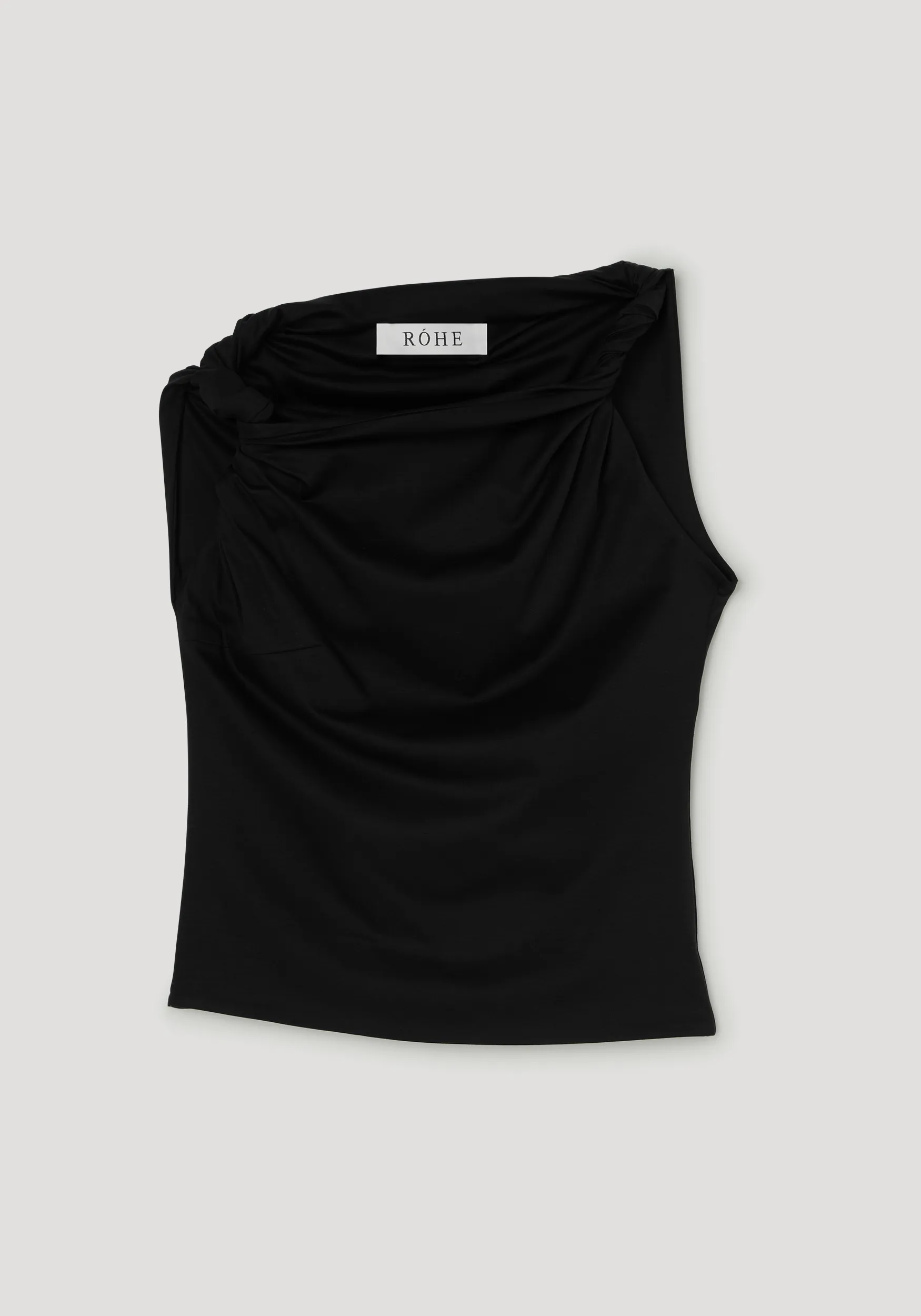 Sculptural cotton silk top | black sold by Rohe product image thumbnail 5