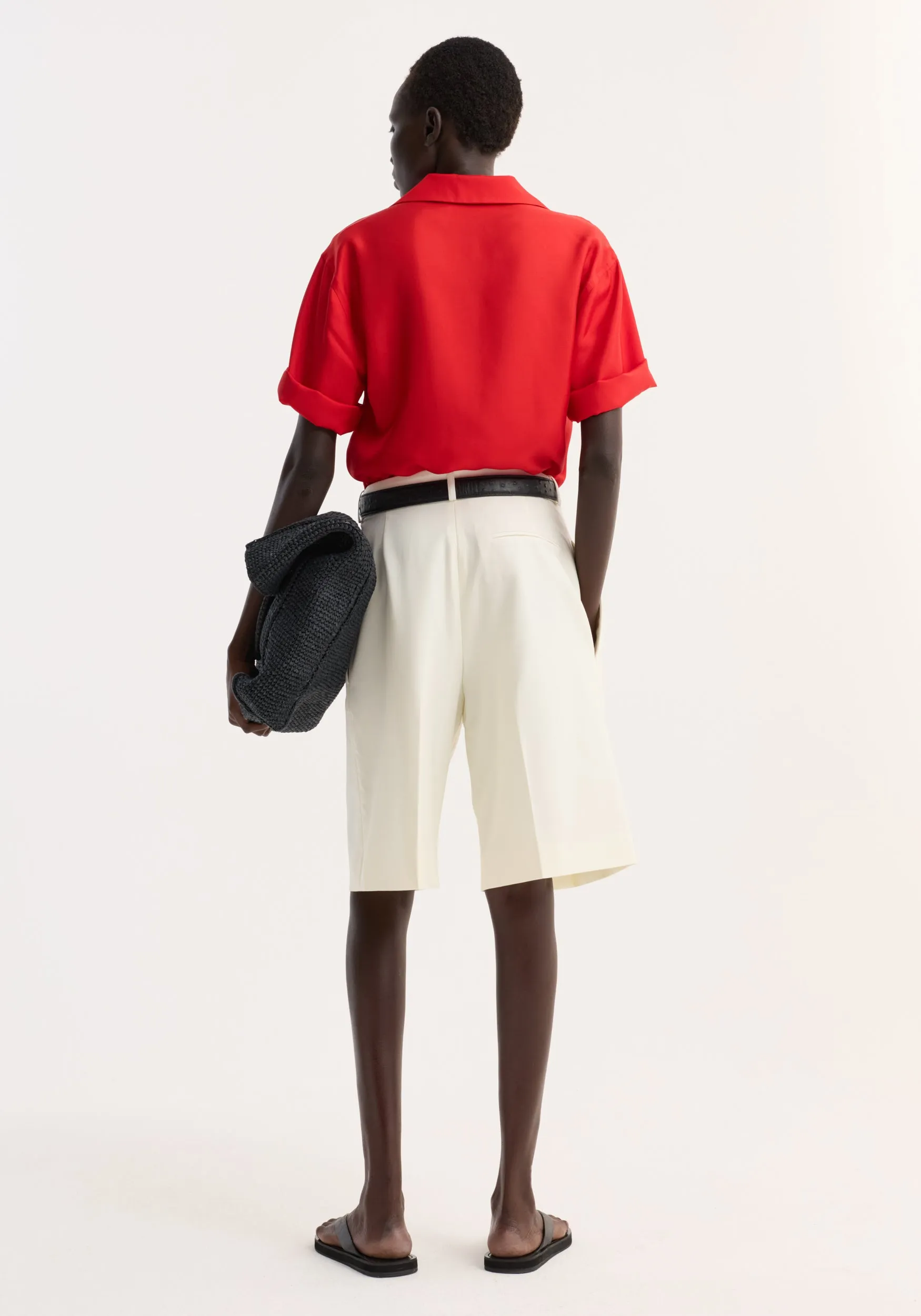 Camp collar silk shirt | red sold by Rohe product image thumbnail 5