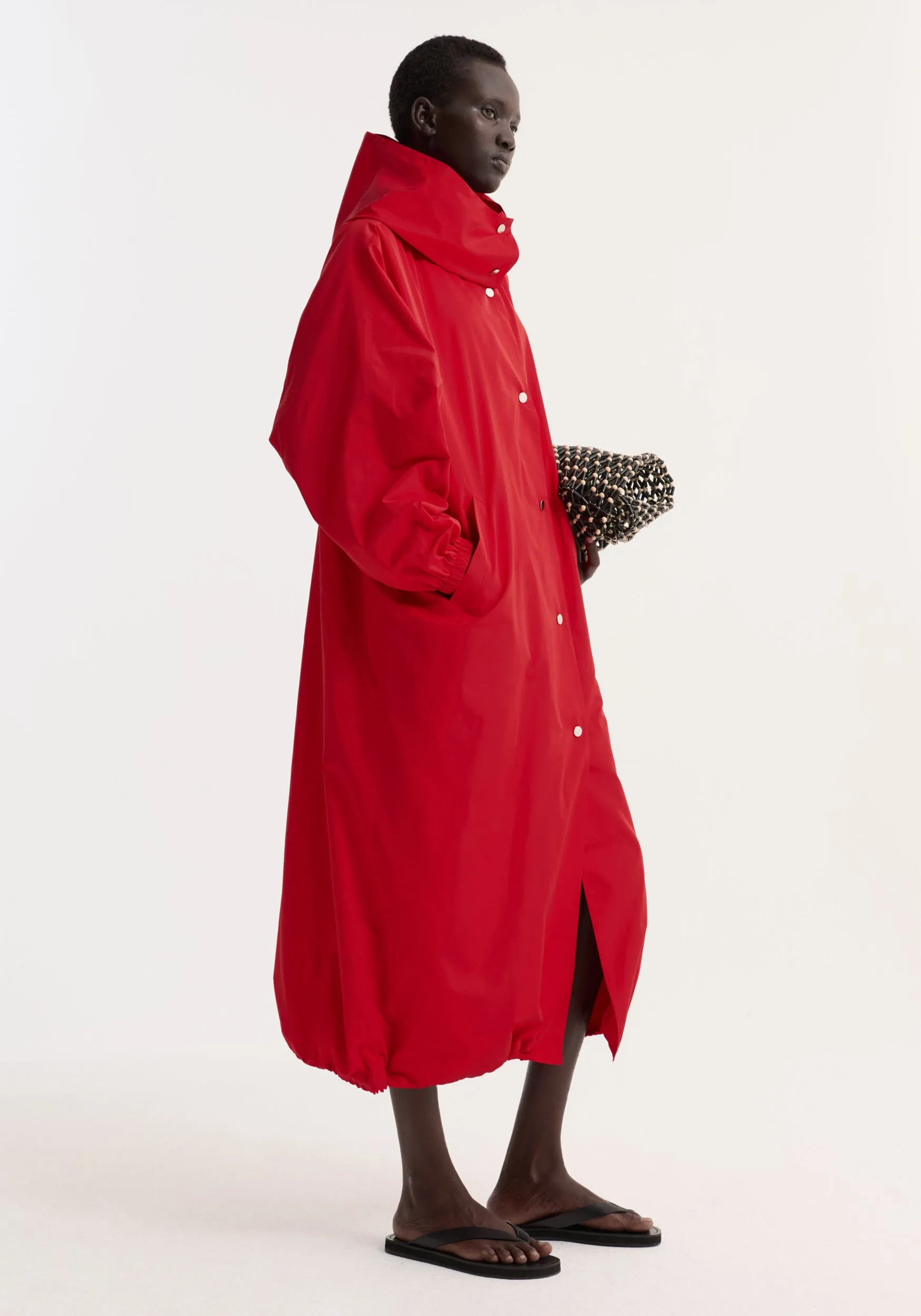 Parachute silk-blend coat | red sold by Rohe product image thumbnail 4
