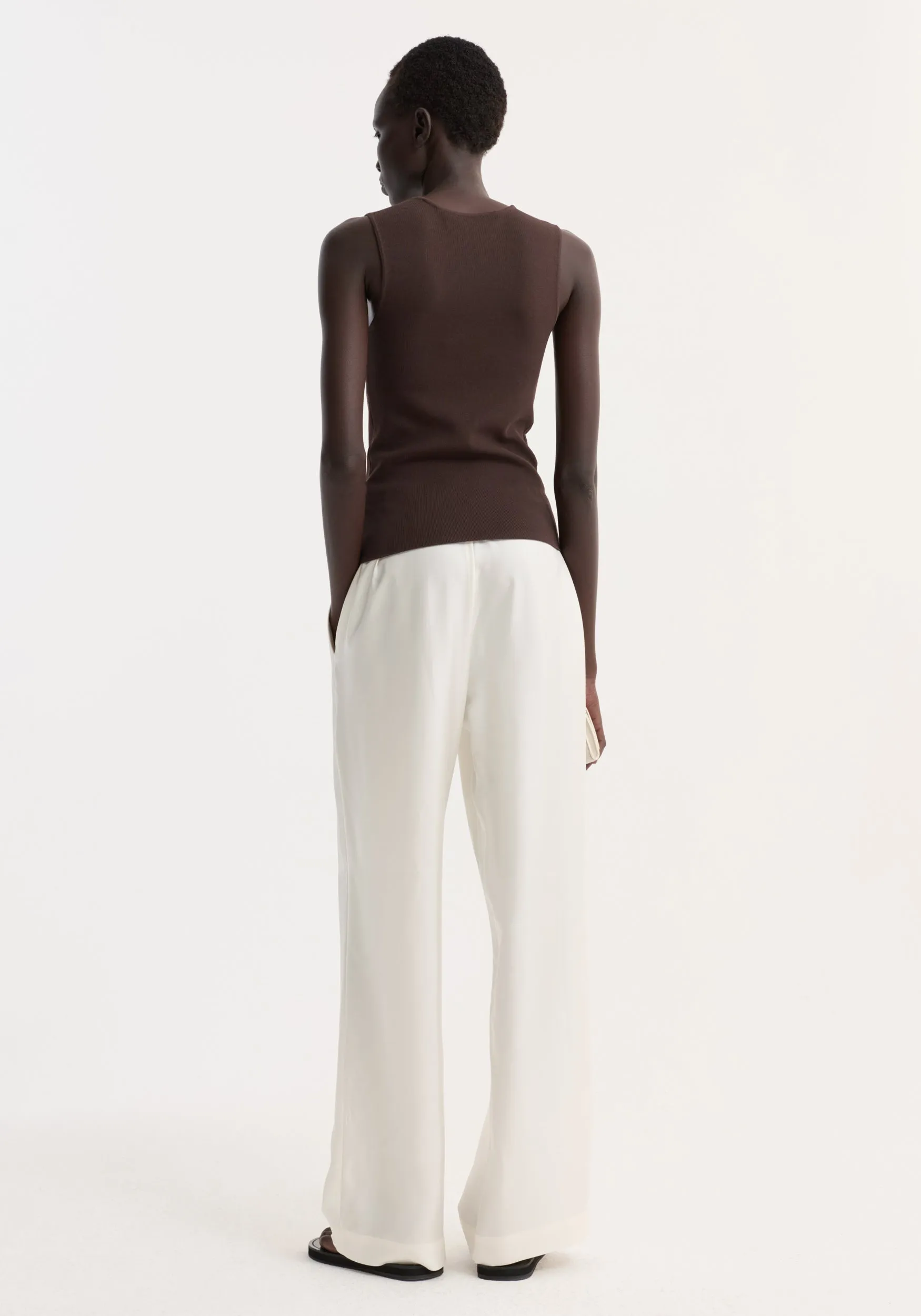 Bustier shaped knitted top | dark chocolate sold by Rohe product image thumbnail 5