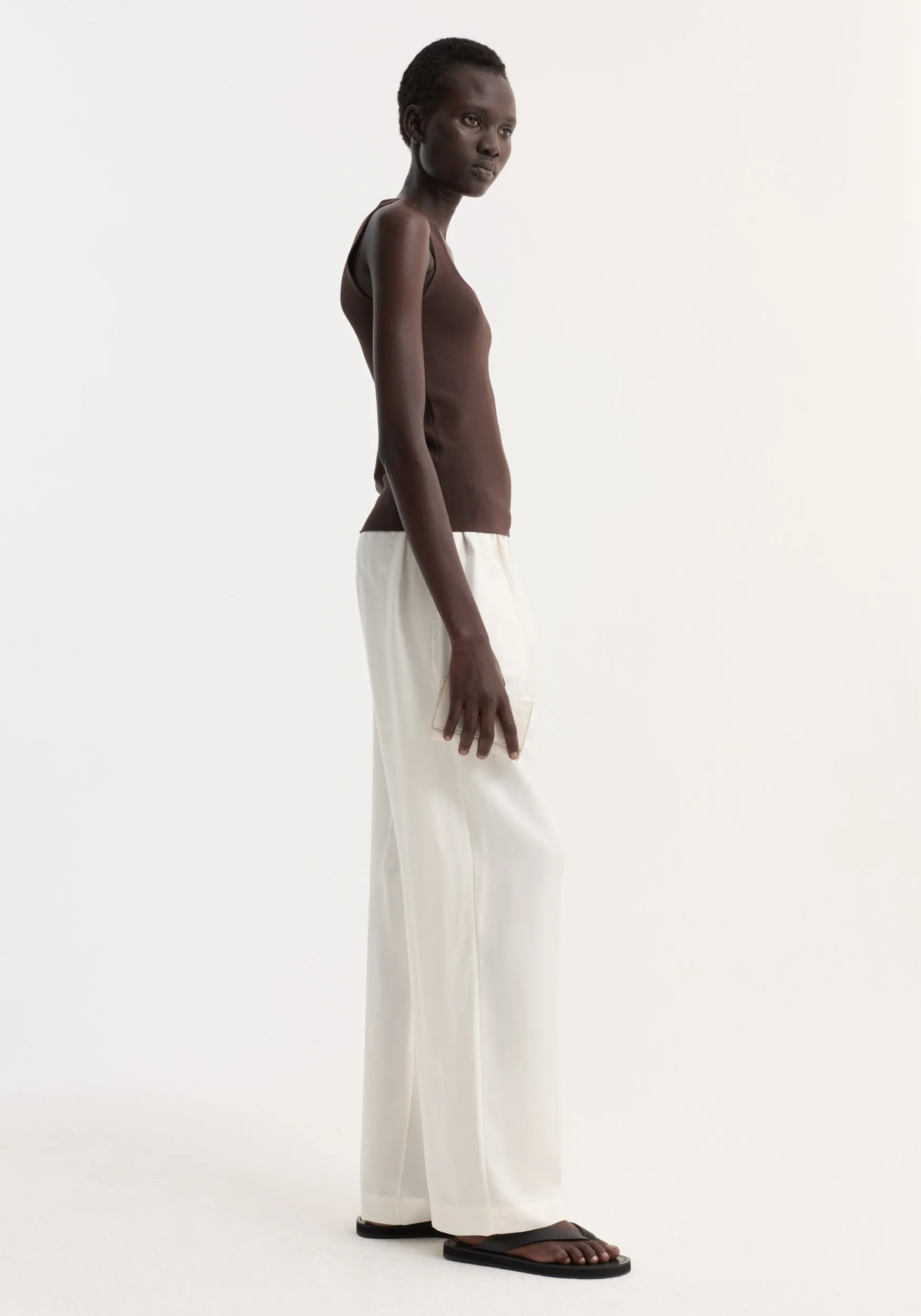 Bustier shaped knitted top | dark chocolate sold by Rohe product image thumbnail 4