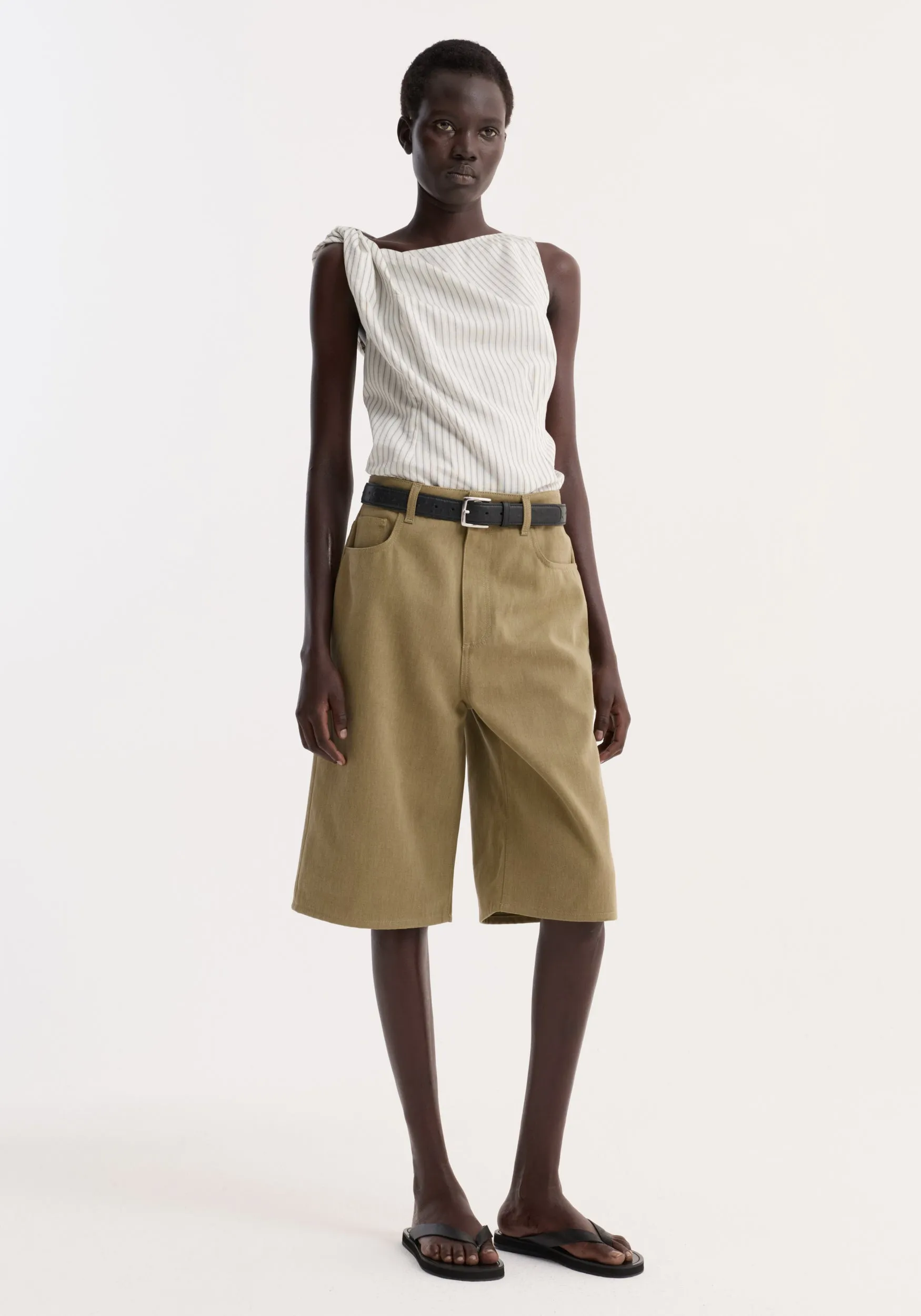 Baggy fit denim shorts | sage sold by Rohe