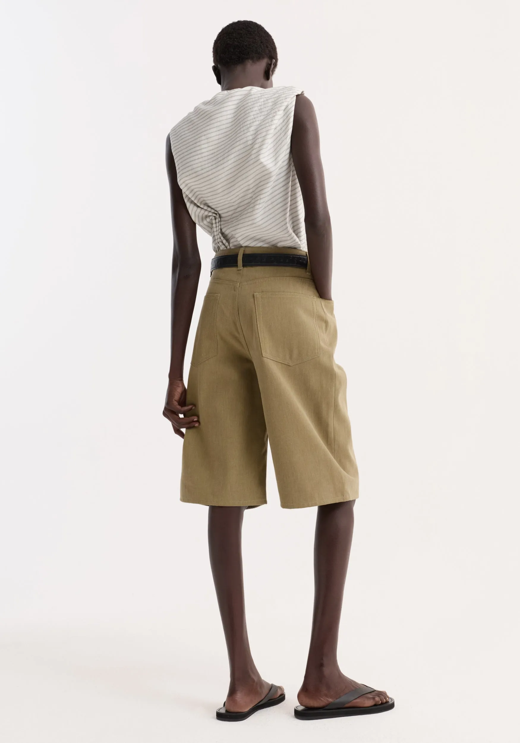 Baggy fit denim shorts | sage sold by Rohe product image thumbnail 5