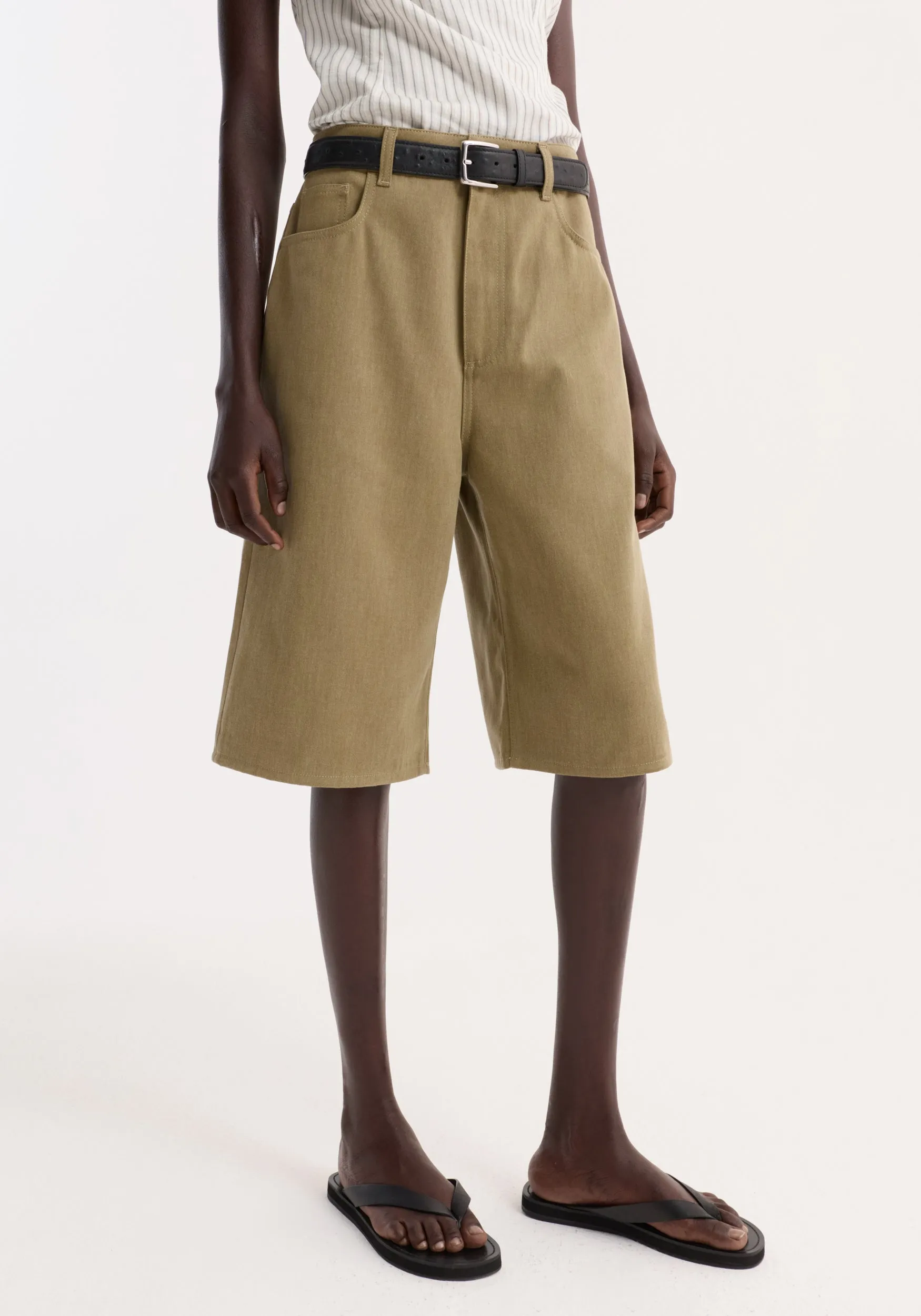 Baggy fit denim shorts | sage sold by Rohe product image thumbnail 2