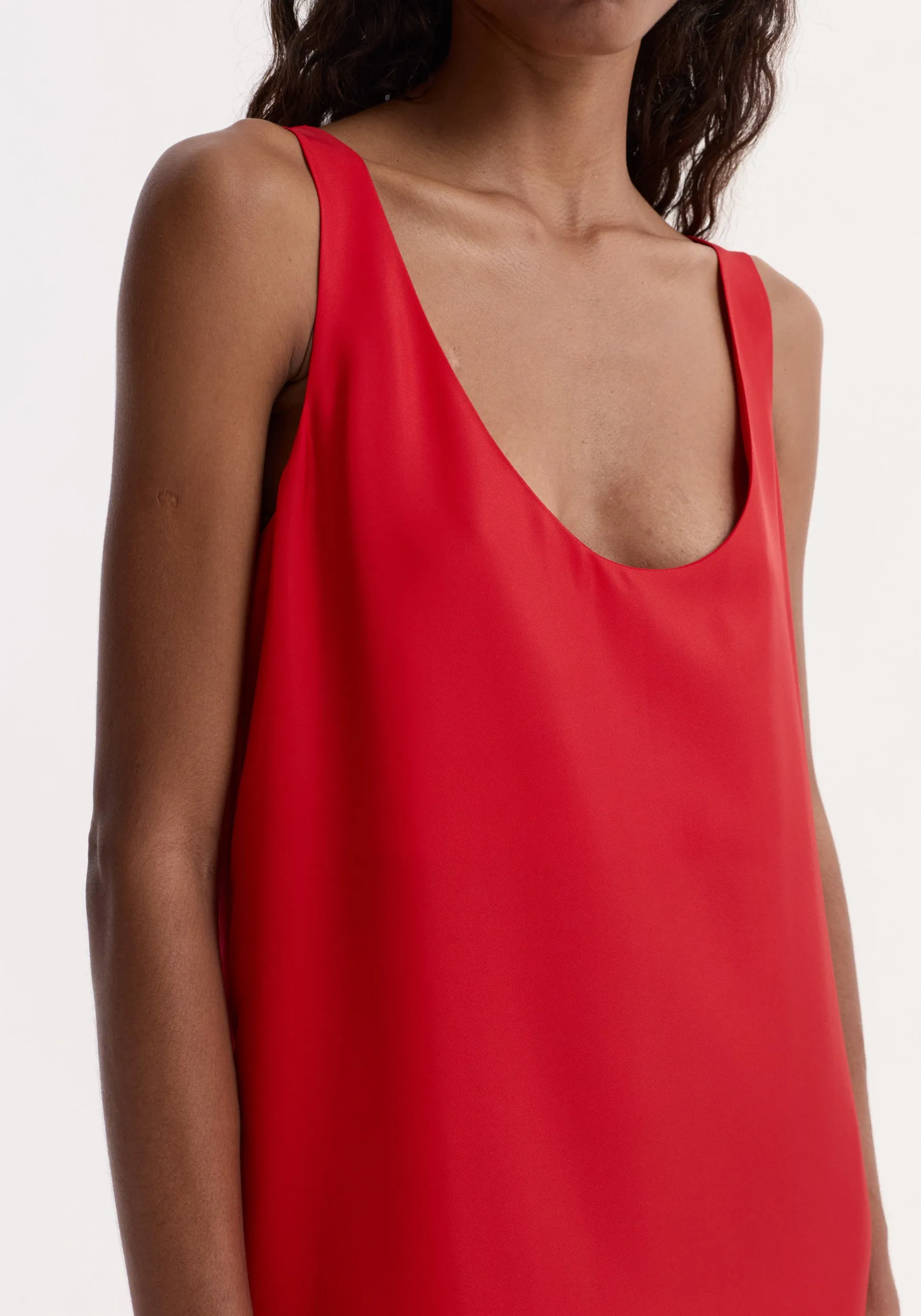 Silk scoop-neck dress | red sold by Rohe product image thumbnail 3