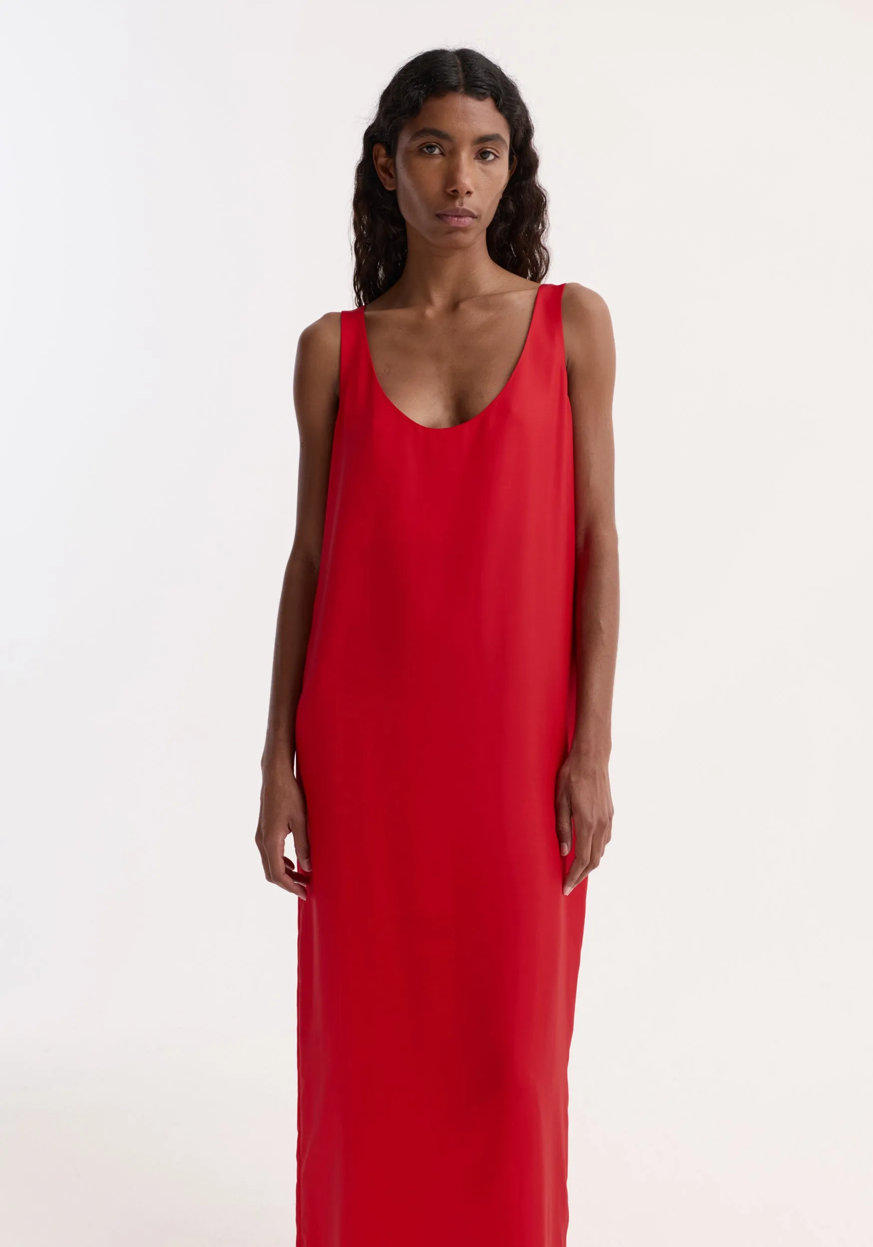 Silk scoop-neck dress | red sold by Rohe product image thumbnail 2