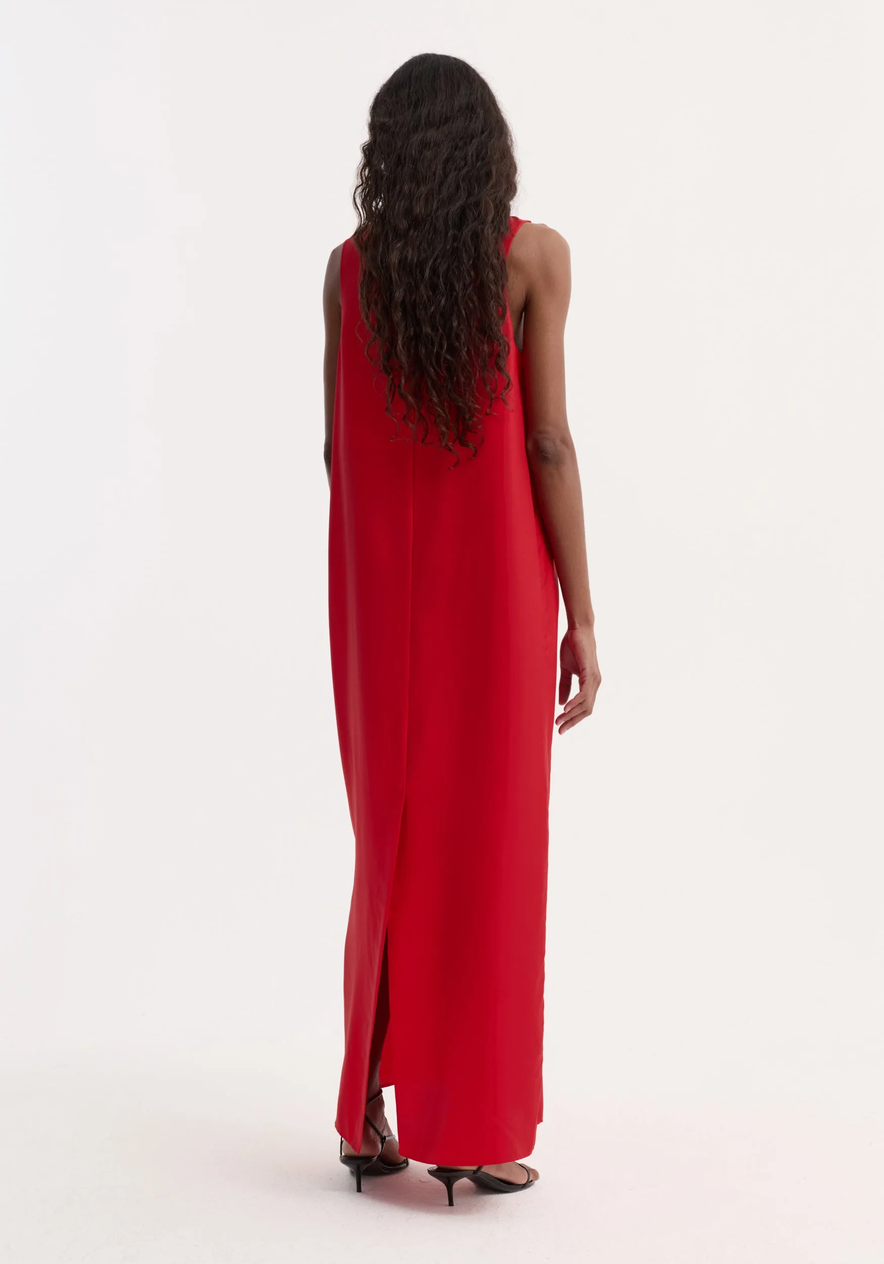 Silk scoop-neck dress | red sold by Rohe product image thumbnail 5