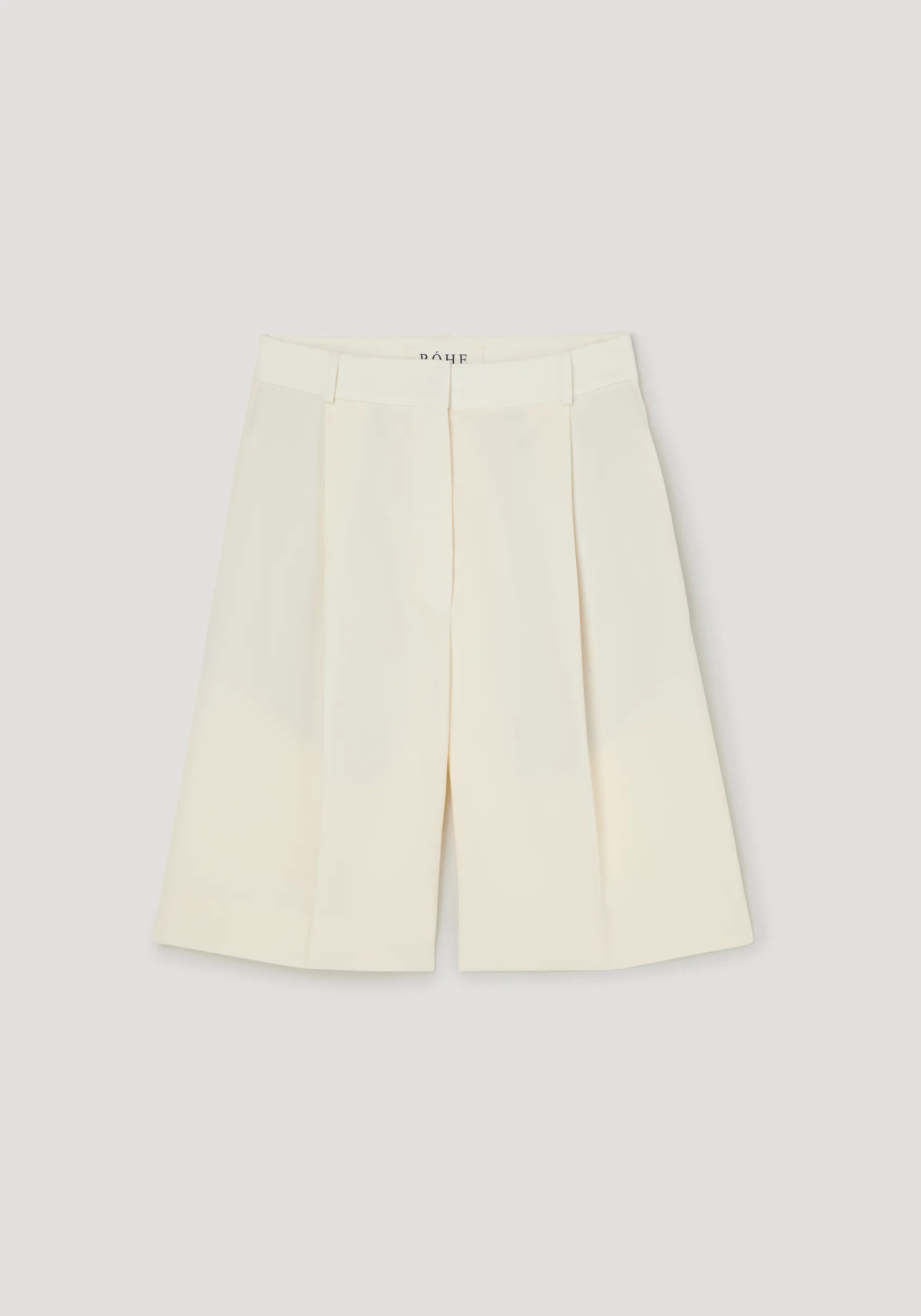 Tailored single pleat shorts | off white sold by Rohe product image thumbnail 5