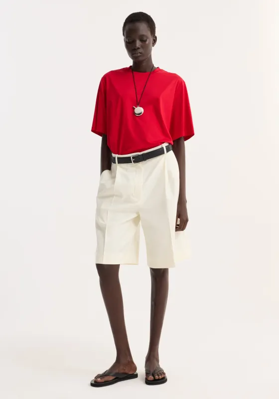 Oversized cotton silk t-shirt | red sold by Rohe