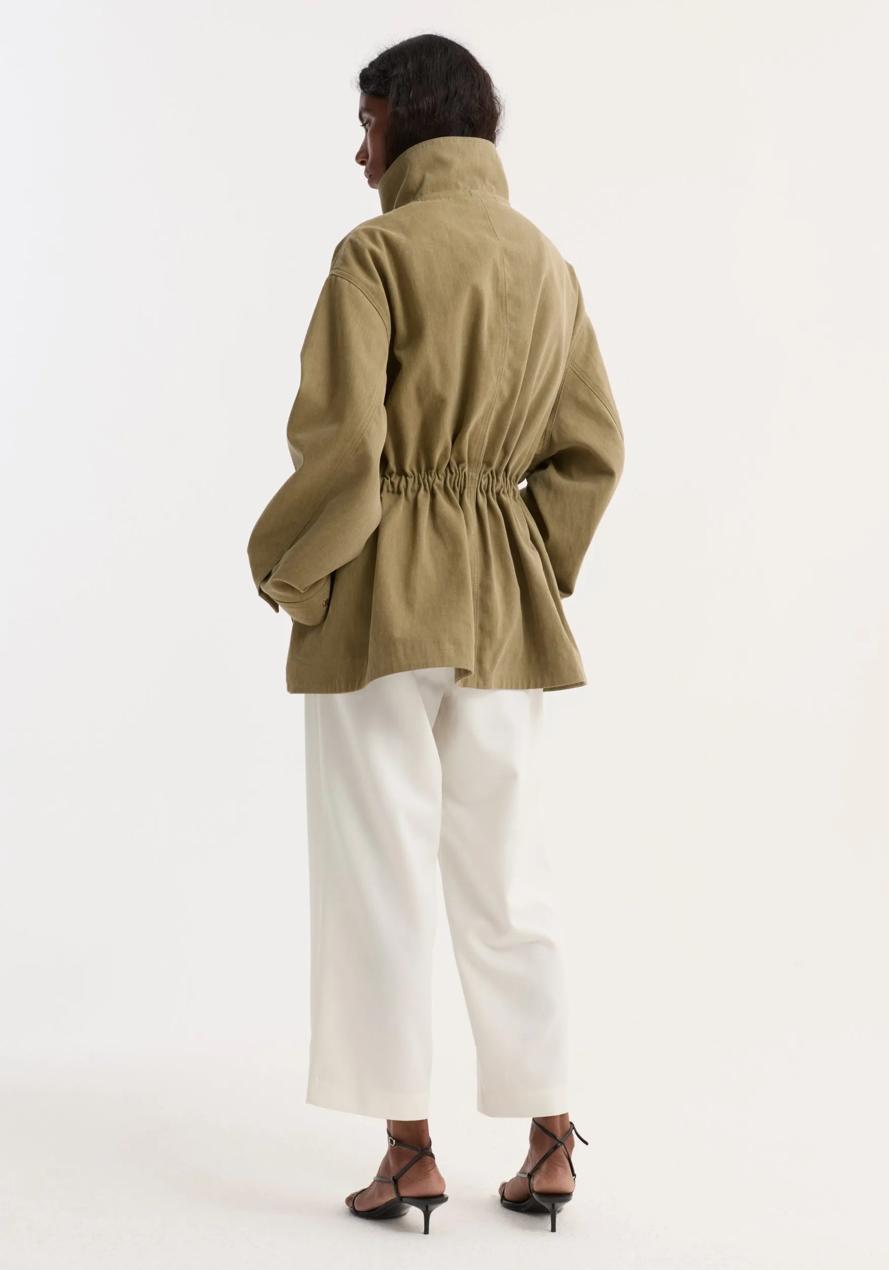 Sculptural safari jacket | sage sold by Rohe product image thumbnail 5