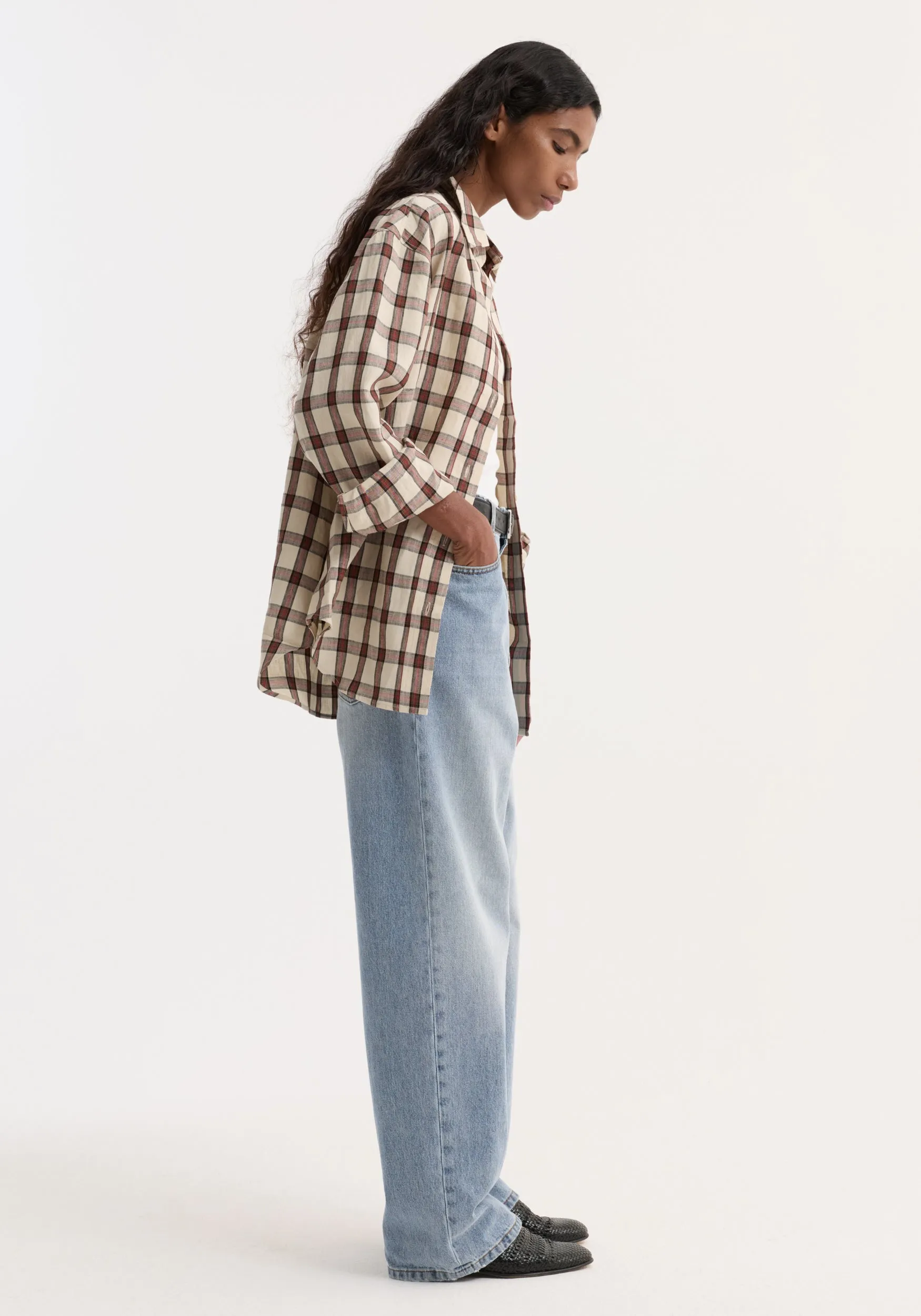 Oversized check shirt | red table check sold by Rohe product image thumbnail 2