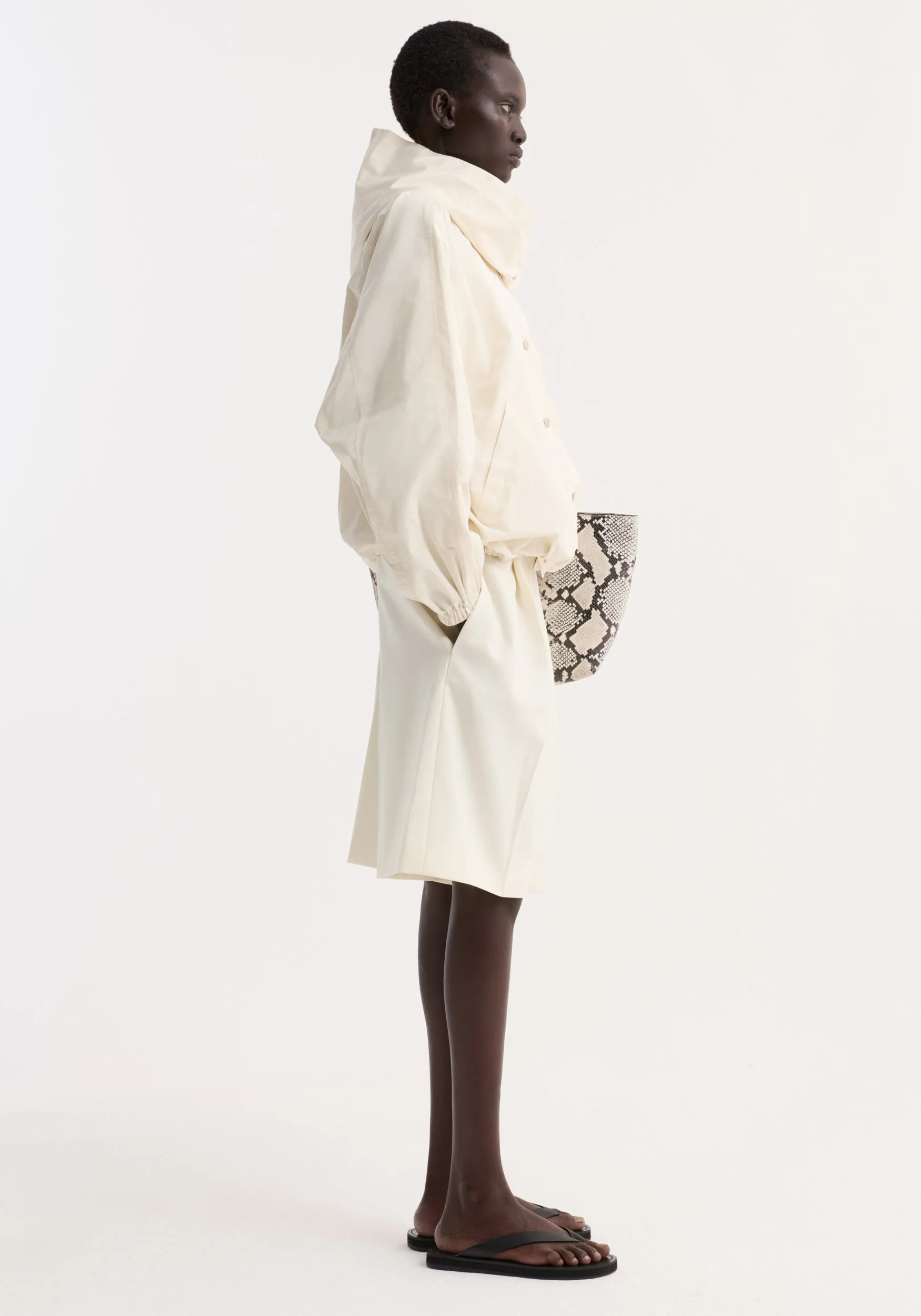 Volume silk-blend jacket | cream sold by Rohe product image thumbnail 4
