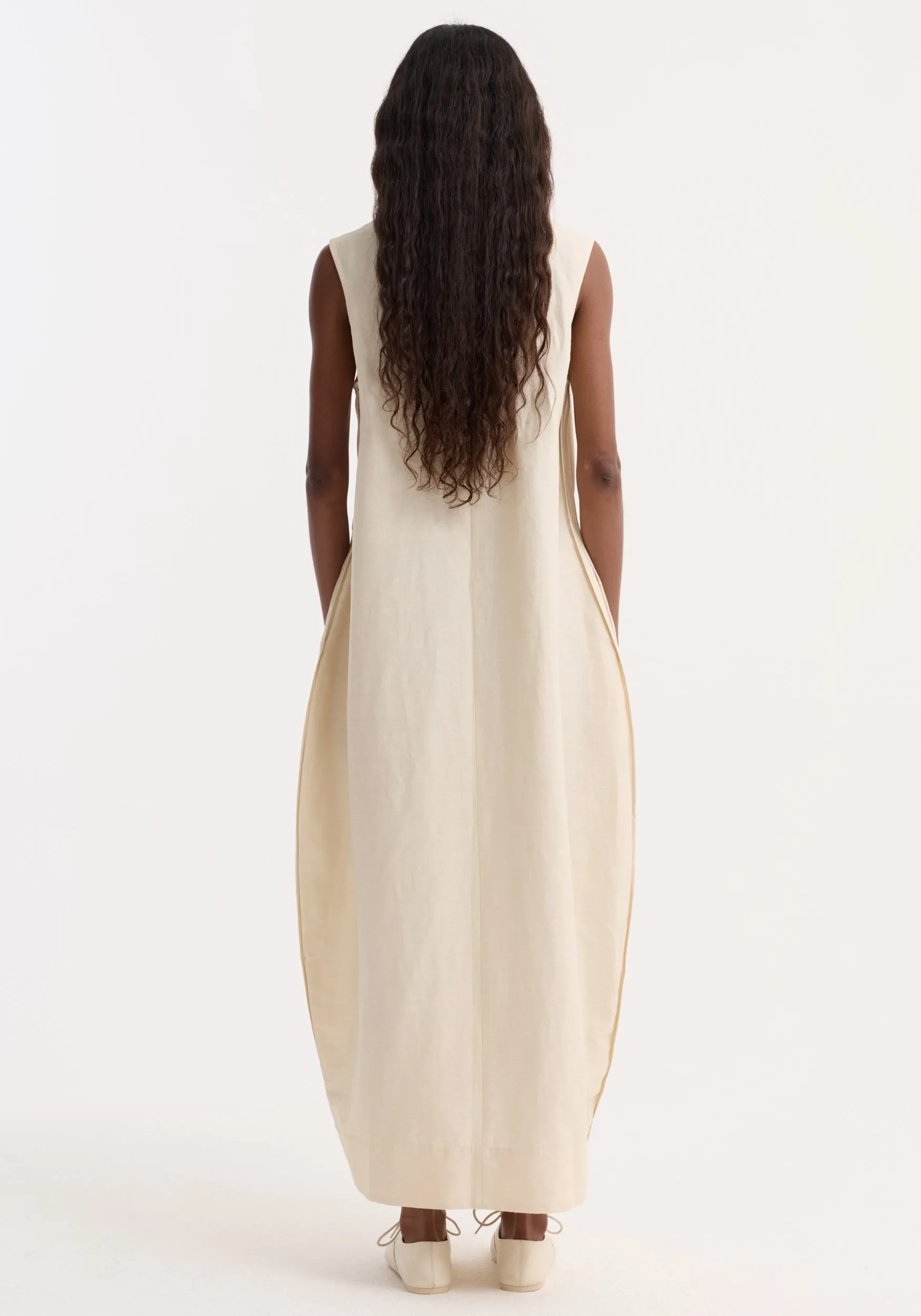 Hourglass linen silk dress | butter sold by Rohe product image thumbnail 5