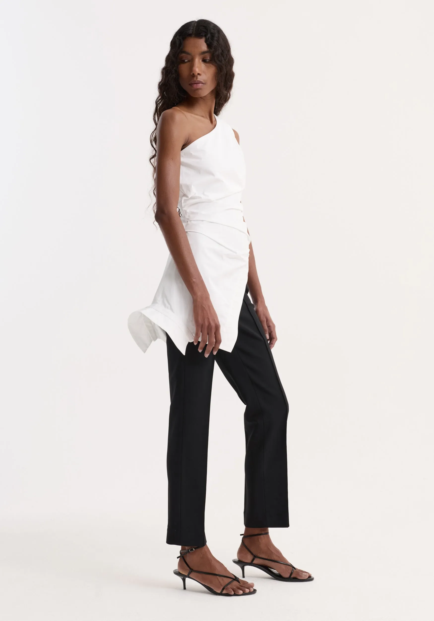 Reimagined one shoulder top | optic white sold by Rohe product image thumbnail 4