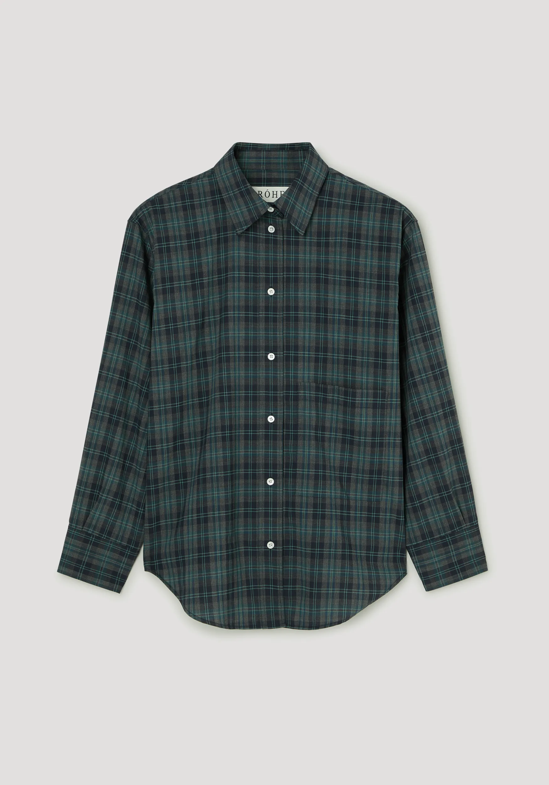 Oversized check shirt | retro green check sold by Rohe product image thumbnail 5