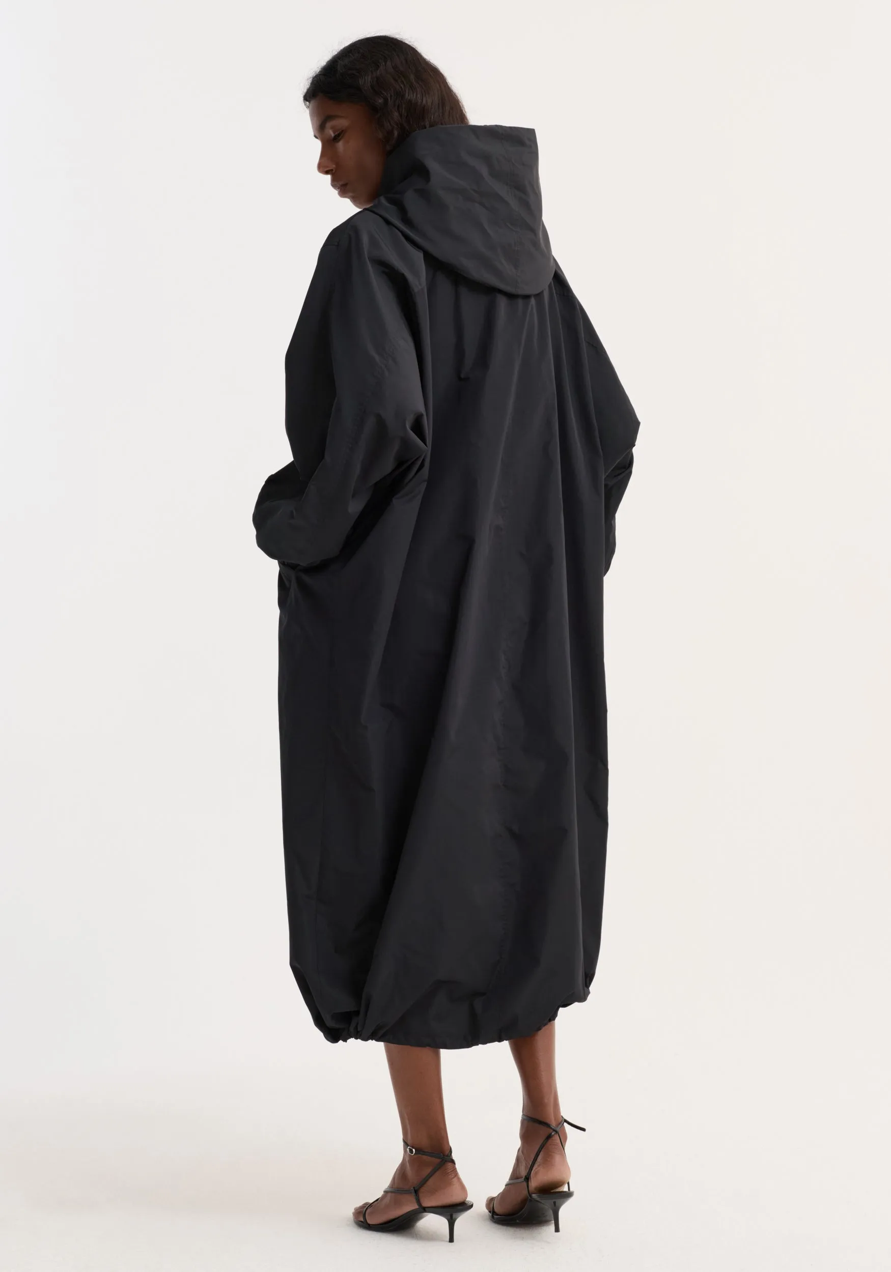 Parachute silk-blend coat | black sold by Rohe product image thumbnail 5