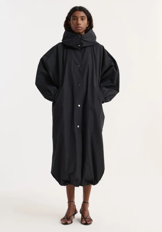 Parachute silk-blend coat | black made by Rohe