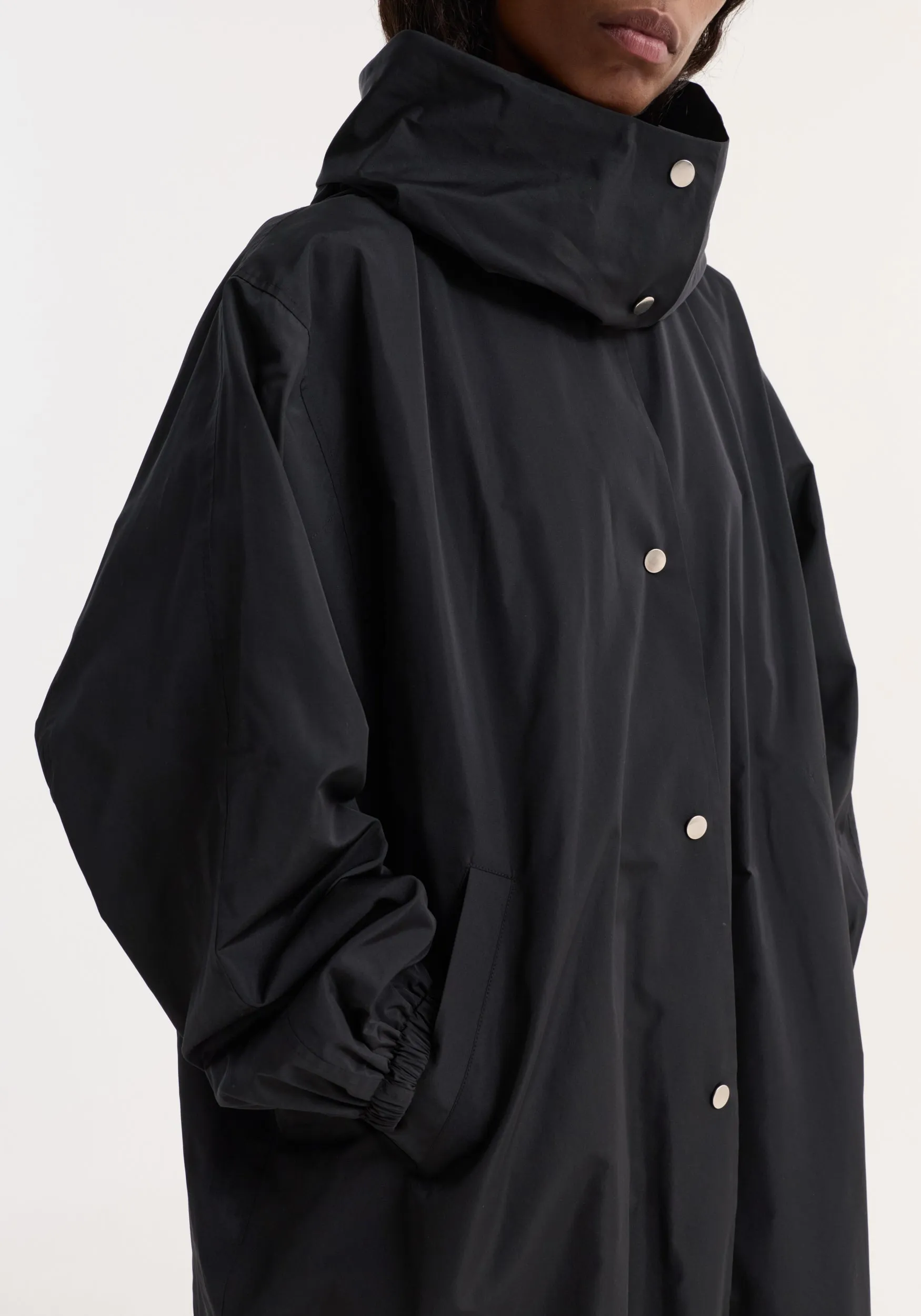 Parachute silk-blend coat | black sold by Rohe product image thumbnail 3