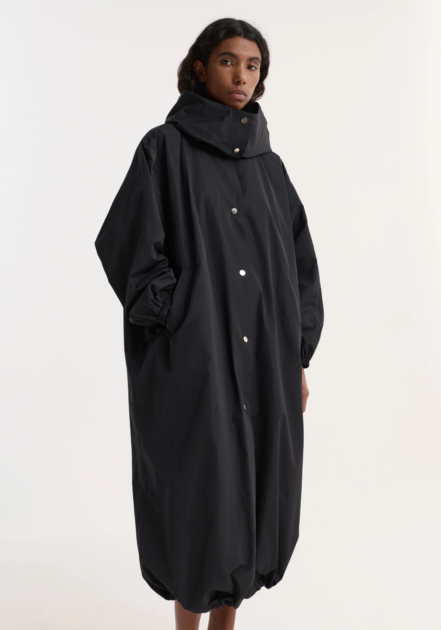 Parachute silk-blend coat | black sold by Rohe product image thumbnail 2