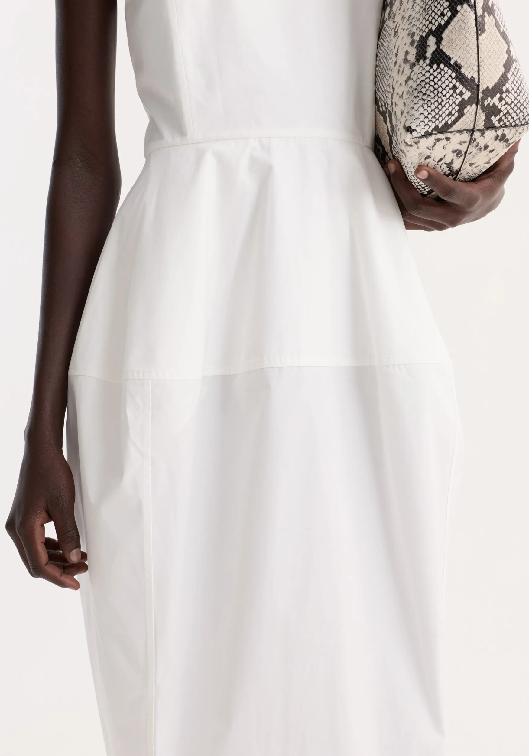 Sculptural poplin dress | optic white sold by Rohe product image thumbnail 3