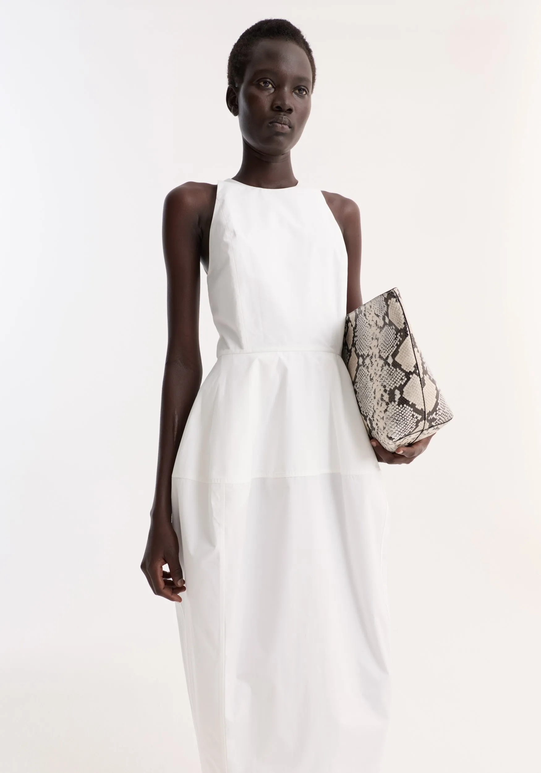 Sculptural poplin dress | optic white sold by Rohe product image thumbnail 2