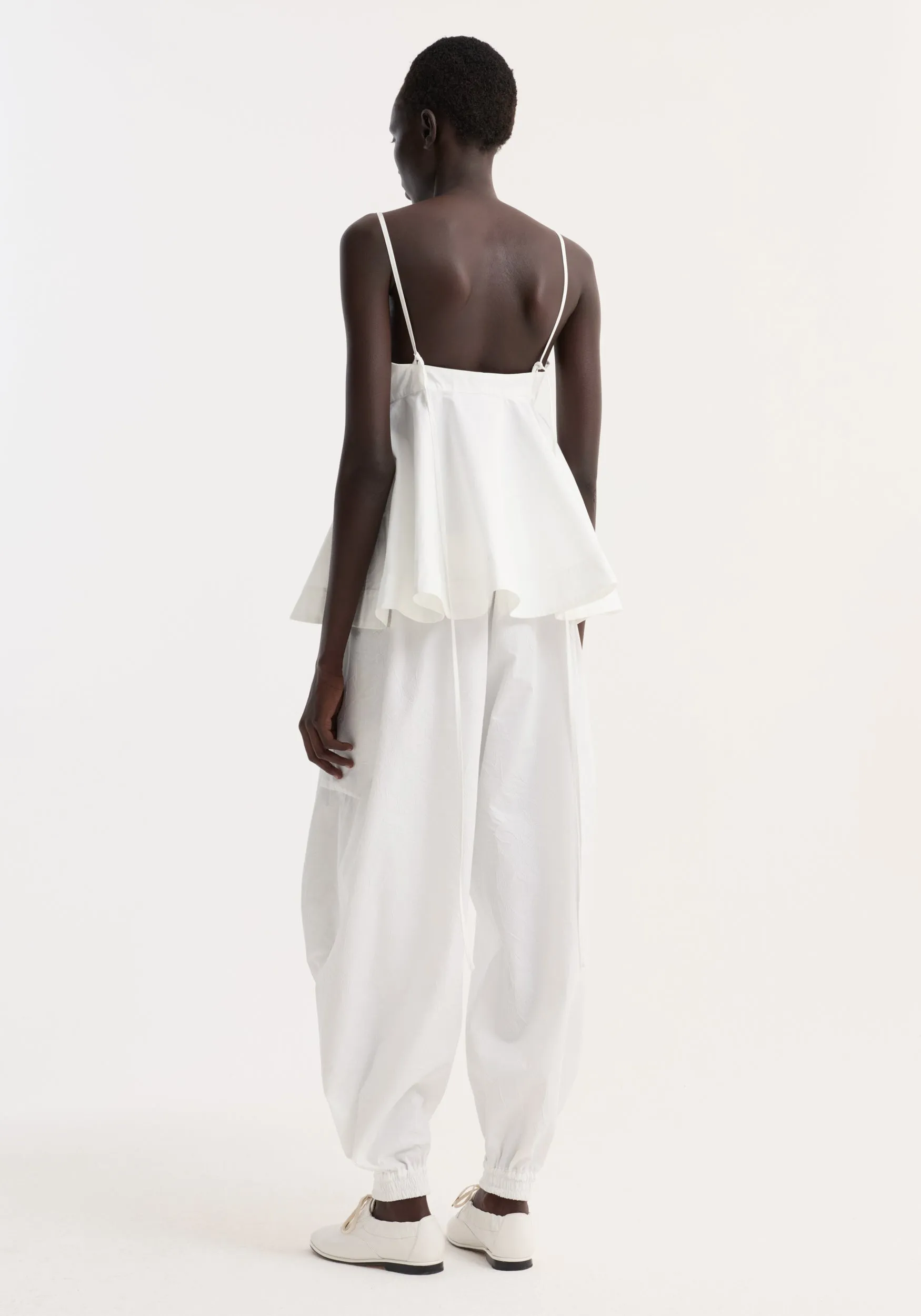 Bustier peplum top | optic white sold by Rohe product image thumbnail 5