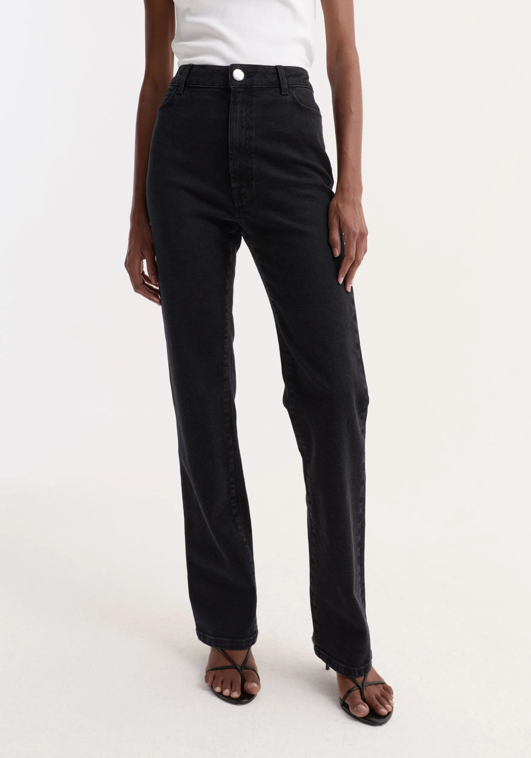 Lino - High-rise straight denim | black sold by Rohe product image thumbnail 4