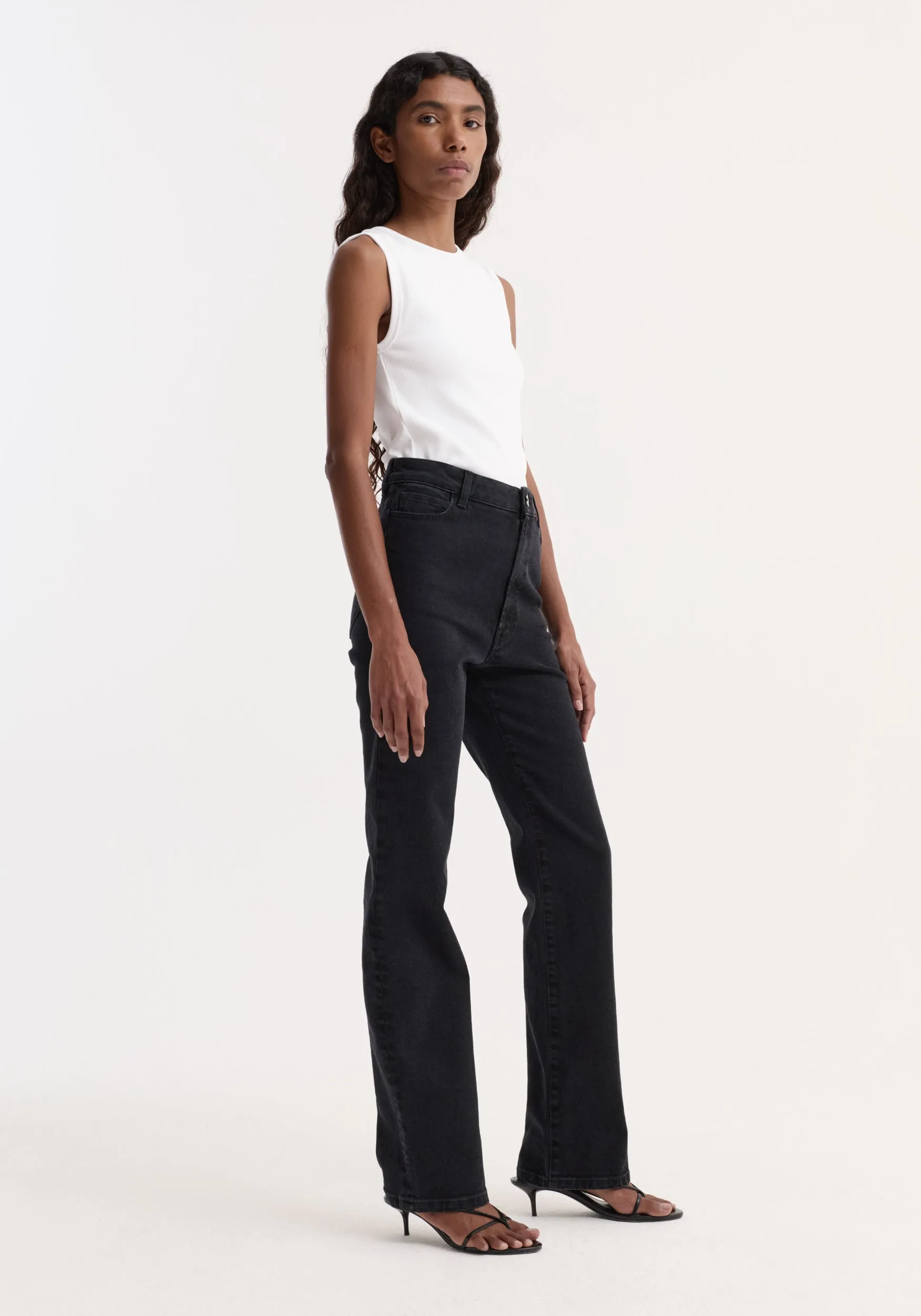 Lino - High-rise straight denim | black sold by Rohe product image thumbnail 2