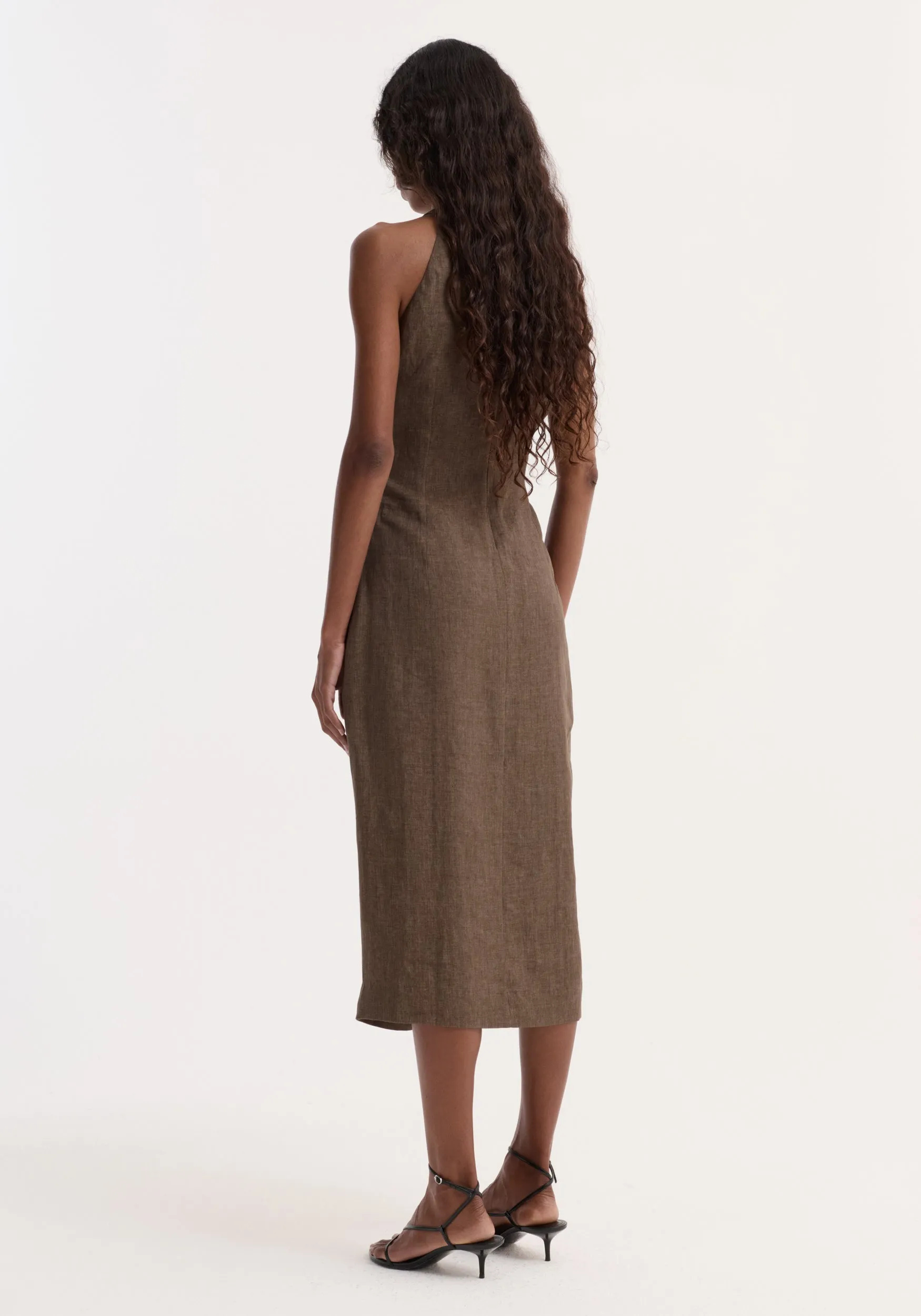 Sarong dress | brown melange sold by Rohe product image thumbnail 3