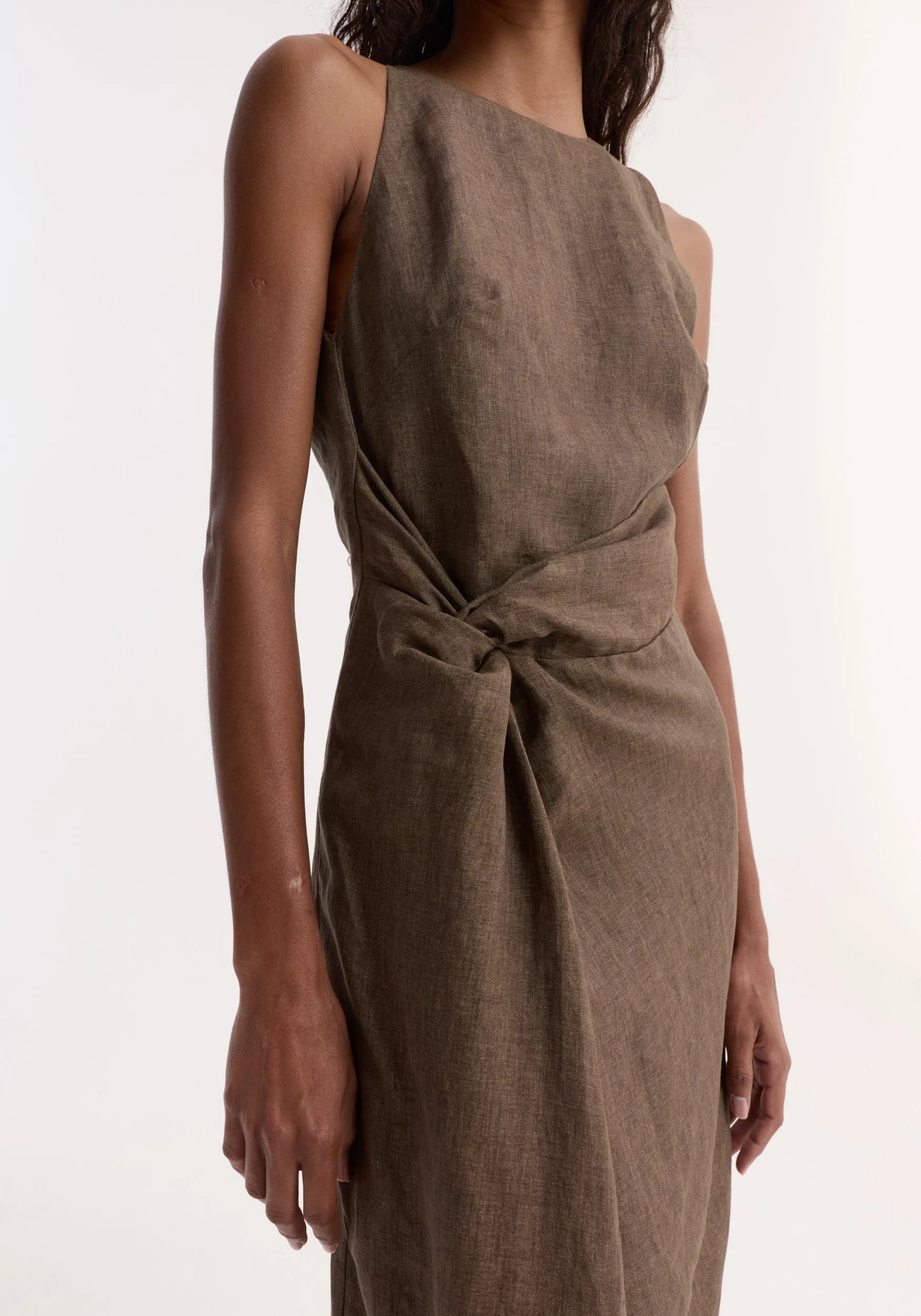 Sarong dress | brown melange sold by Rohe product image thumbnail 4