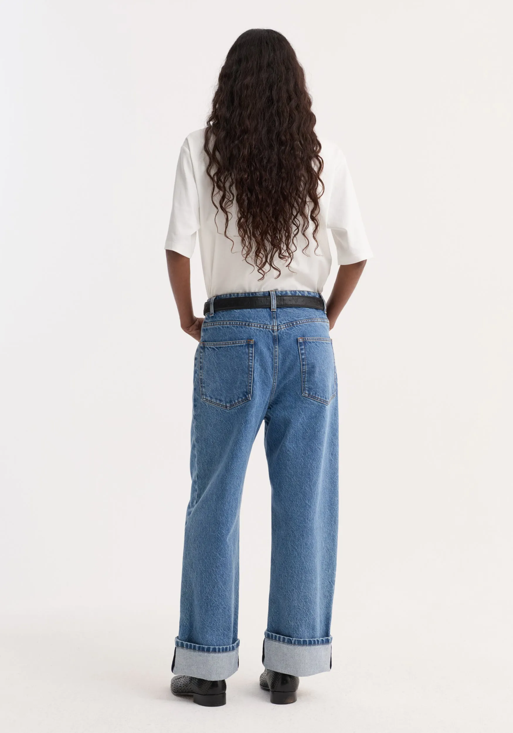 Turn-up baggy denim | heritage blue sold by Rohe product image thumbnail 5