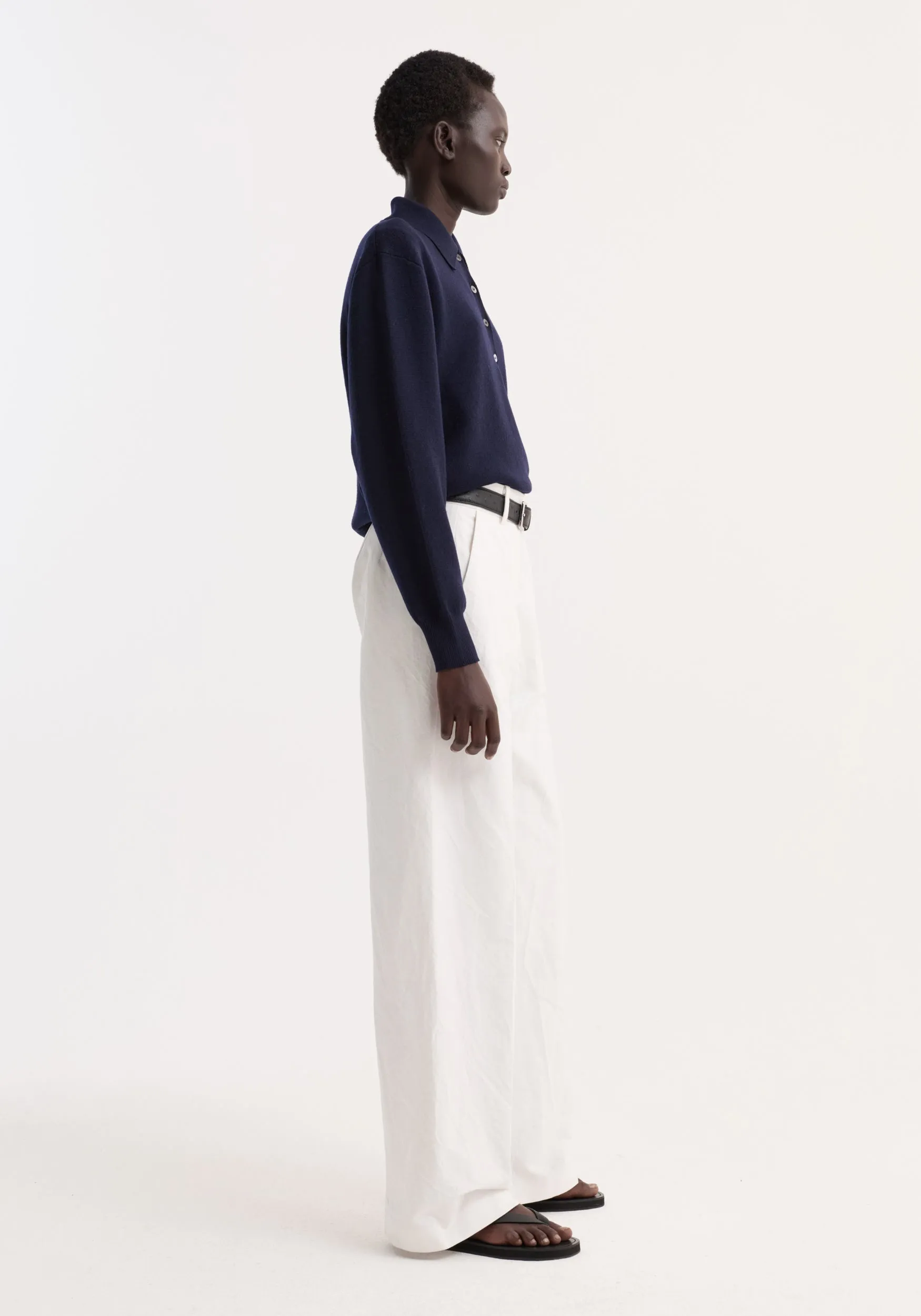 Merino wool polo | navy sold by Rohe product image thumbnail 5