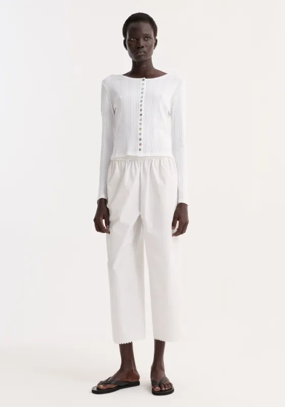 Pointelle cardigan | off white made by Rohe