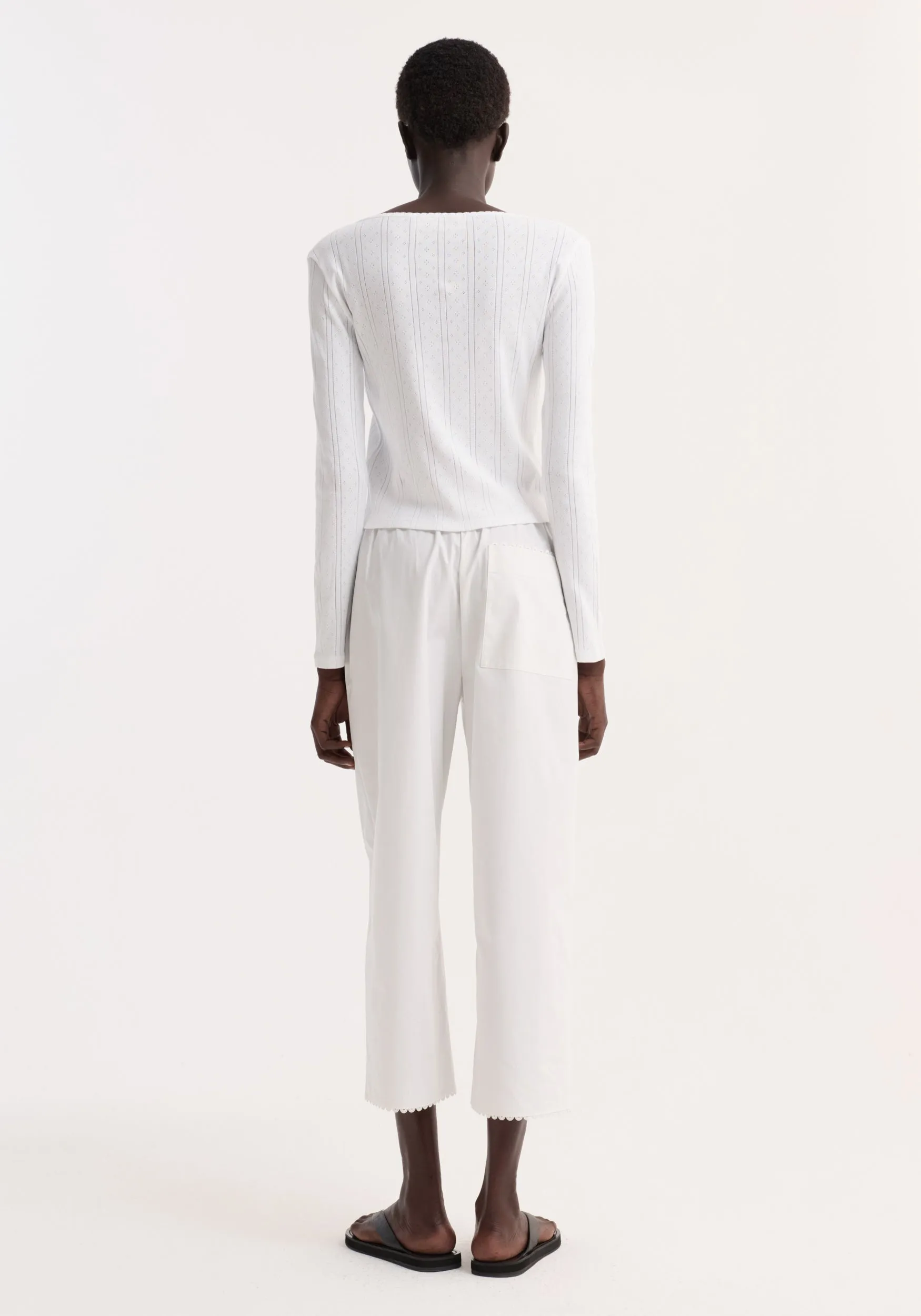 Pointelle cardigan | off white sold by Rohe product image thumbnail 4