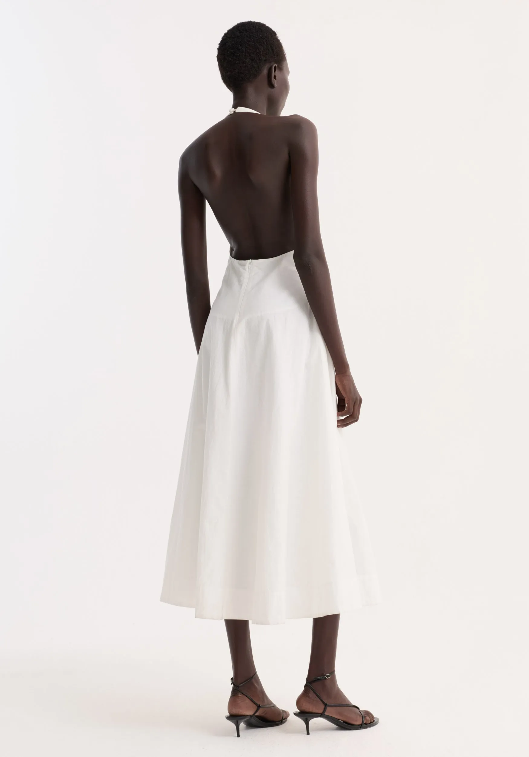 Halter textured cotton dress | off white sold by Rohe product image thumbnail 5