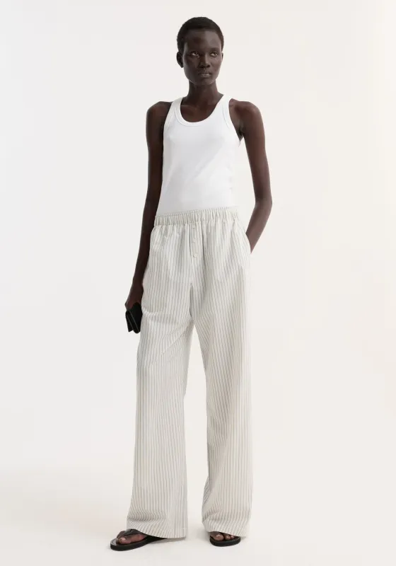 Silk stripe pyjama trousers | fine stripe made by Rohe