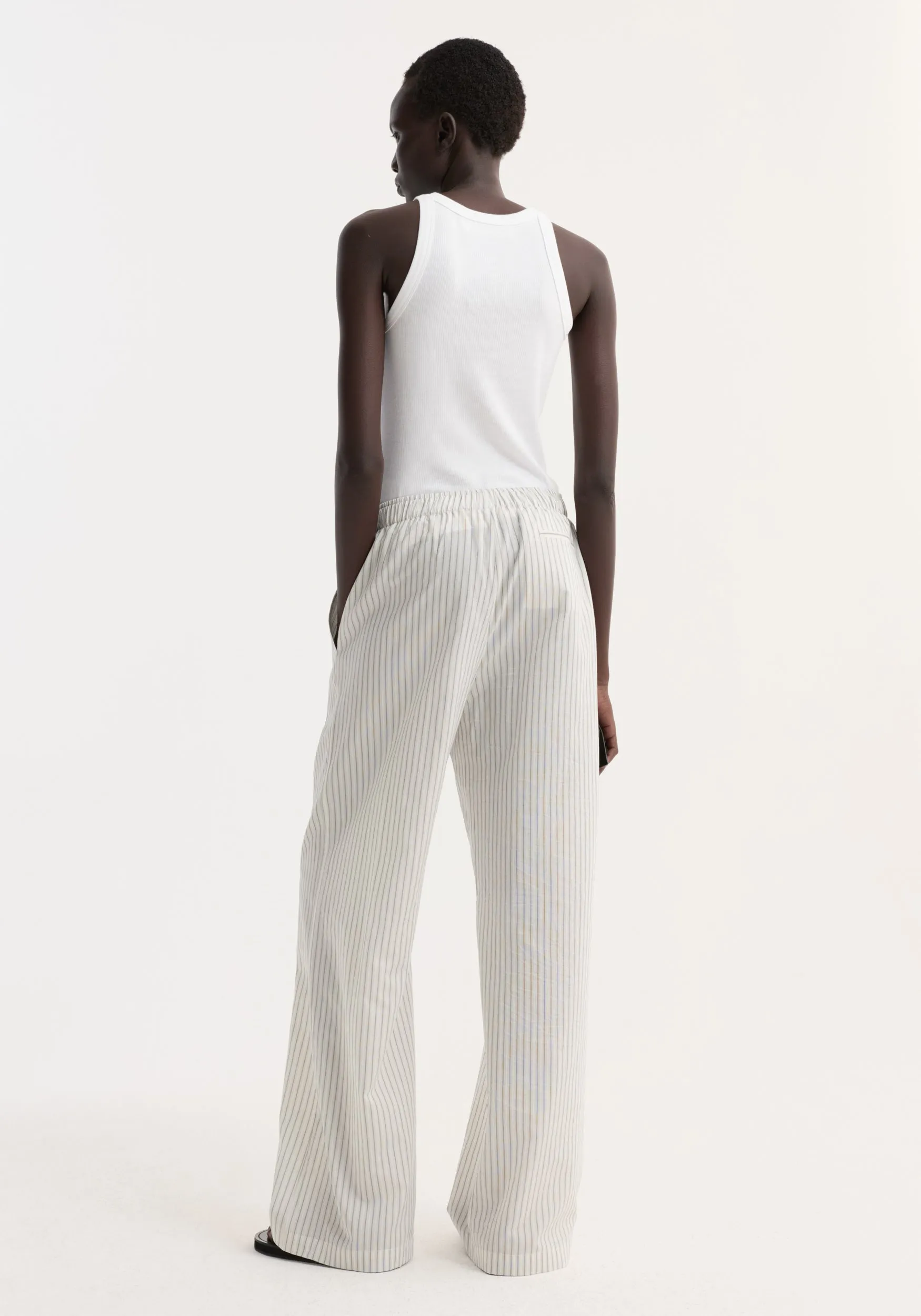 Silk stripe pyjama trousers | fine stripe sold by Rohe product image thumbnail 4