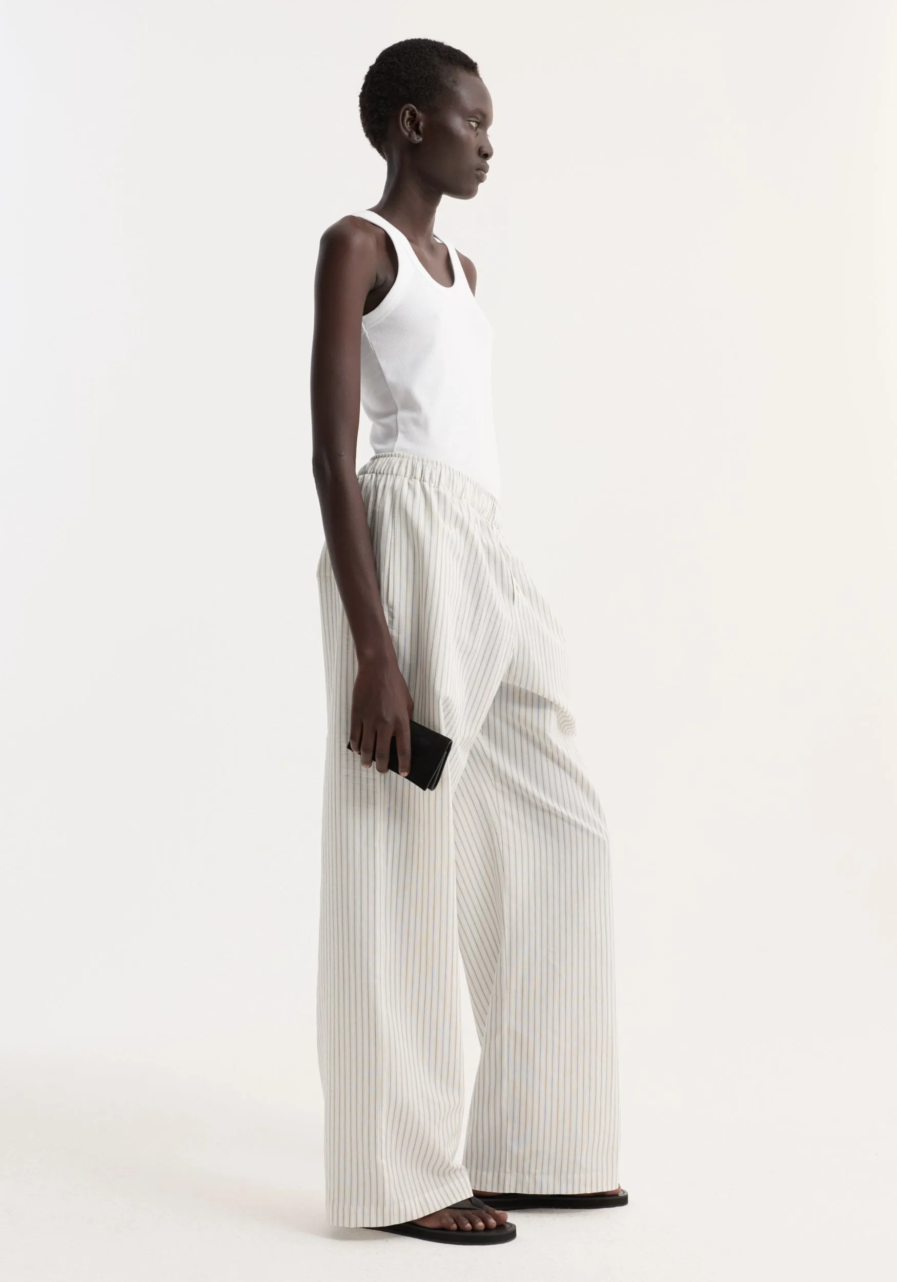 Silk stripe pyjama trousers | fine stripe sold by Rohe product image thumbnail 3
