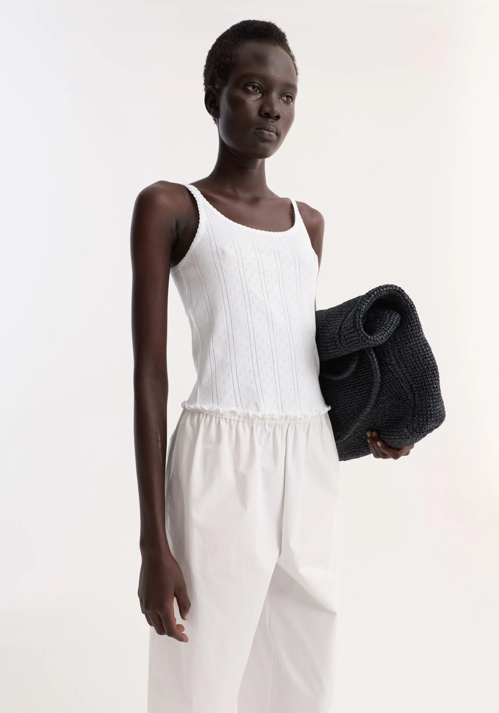 Pointelle tank | off white sold by Rohe product image thumbnail 3