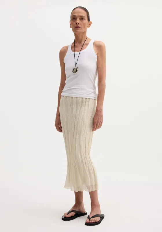 Textured tube skirt | cream made by Rohe