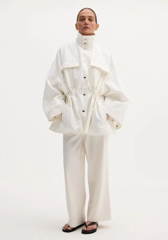 Sculptural safari jacket | optic white made by Rohe
