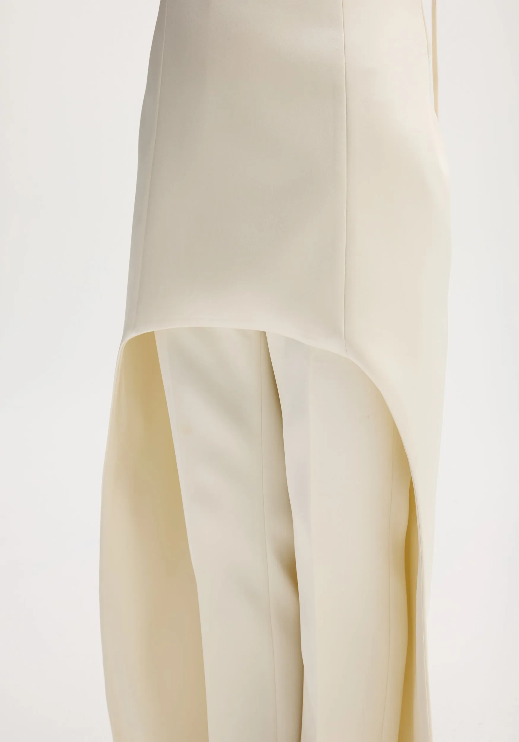 Satin bustier dress with train | ivory sold by Rohe product image thumbnail 3