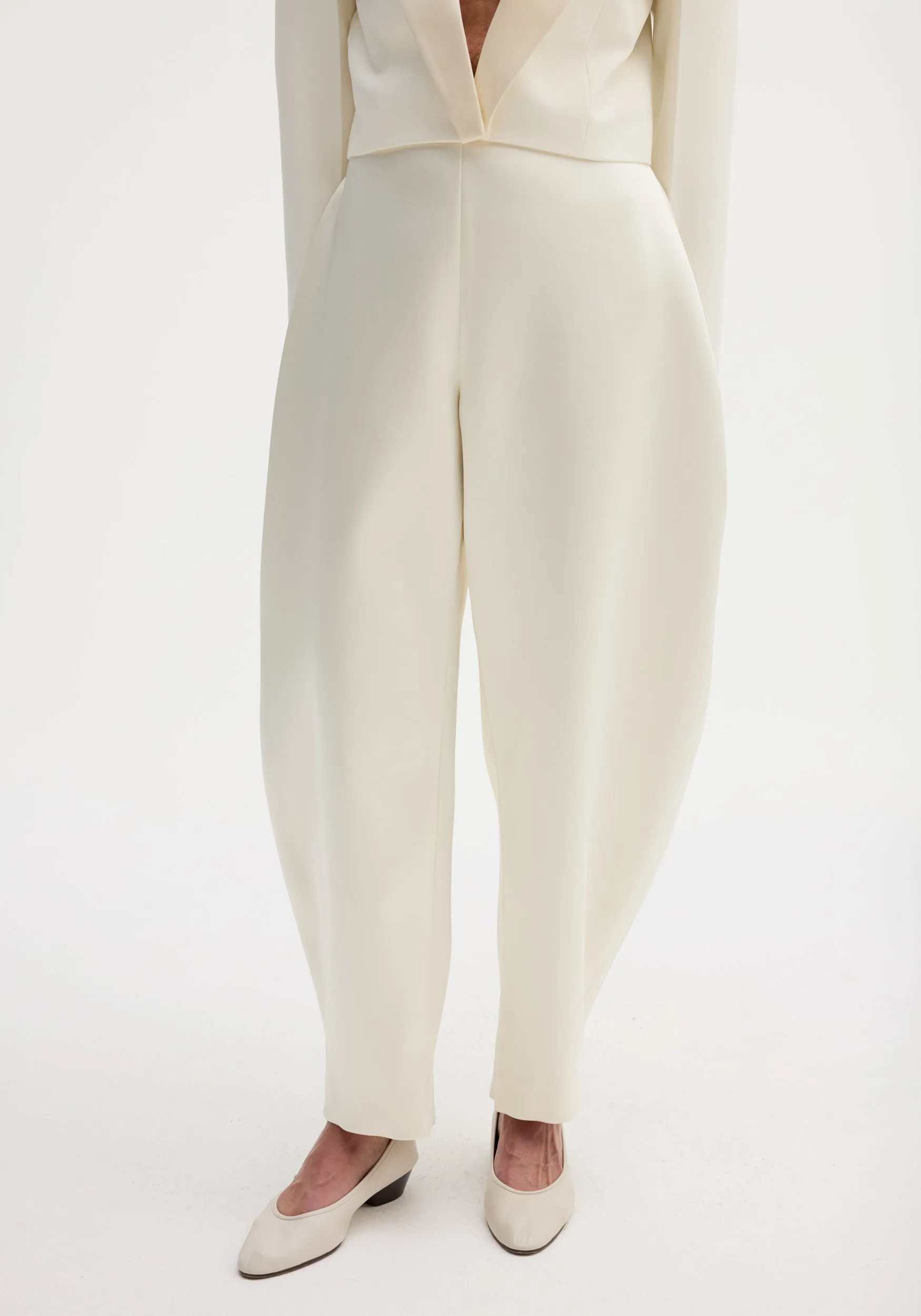 Sculptural satin trousers | ivory sold by Rohe product image thumbnail 3