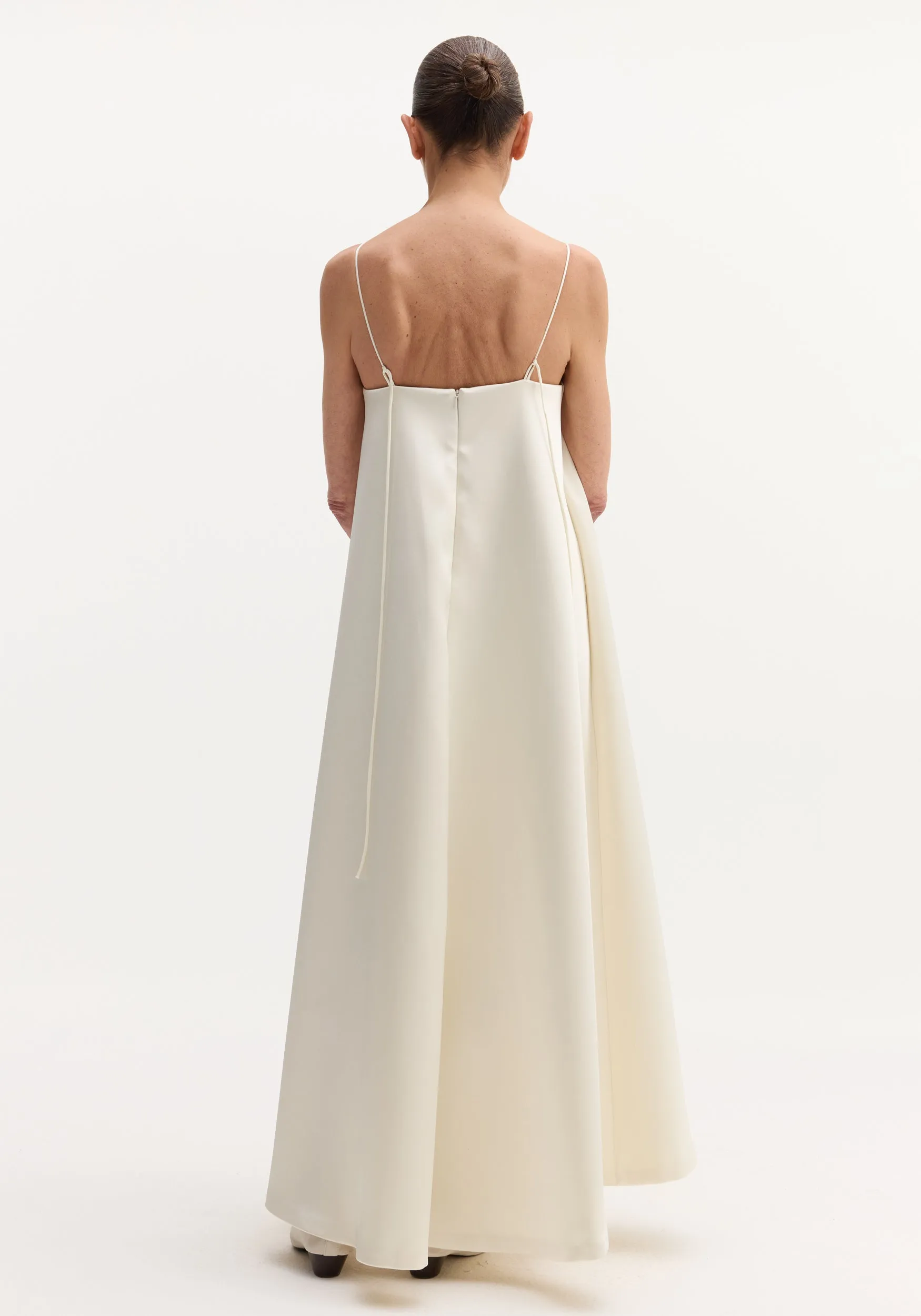 Voluminous satin dress | ivory sold by Rohe product image thumbnail 4