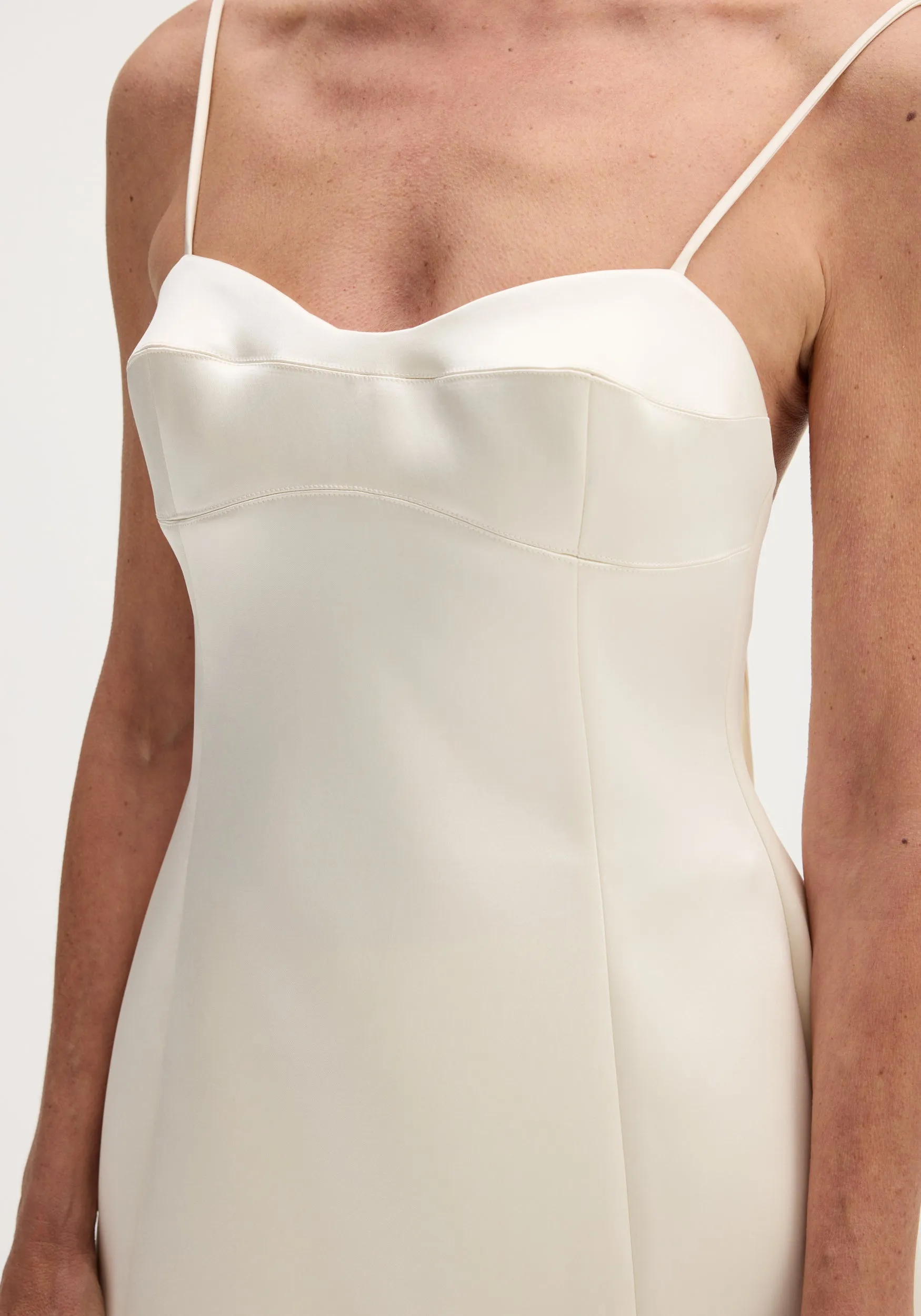 Satin bustier top | ivory sold by Rohe product image thumbnail 3