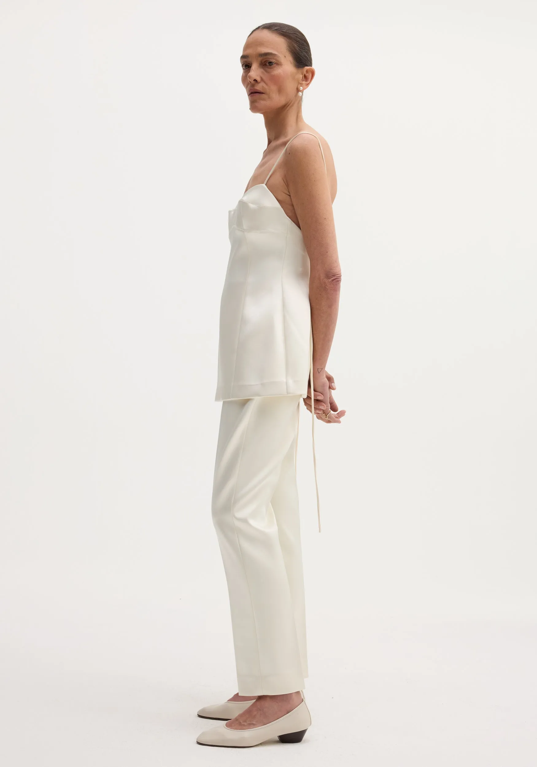 Satin bustier top | ivory sold by Rohe product image thumbnail 2