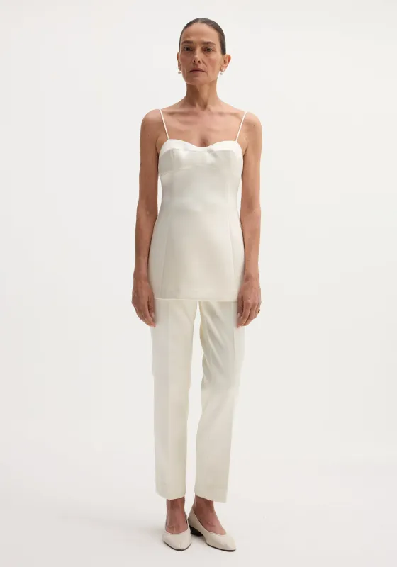 Satin bustier top | ivory made by Rohe